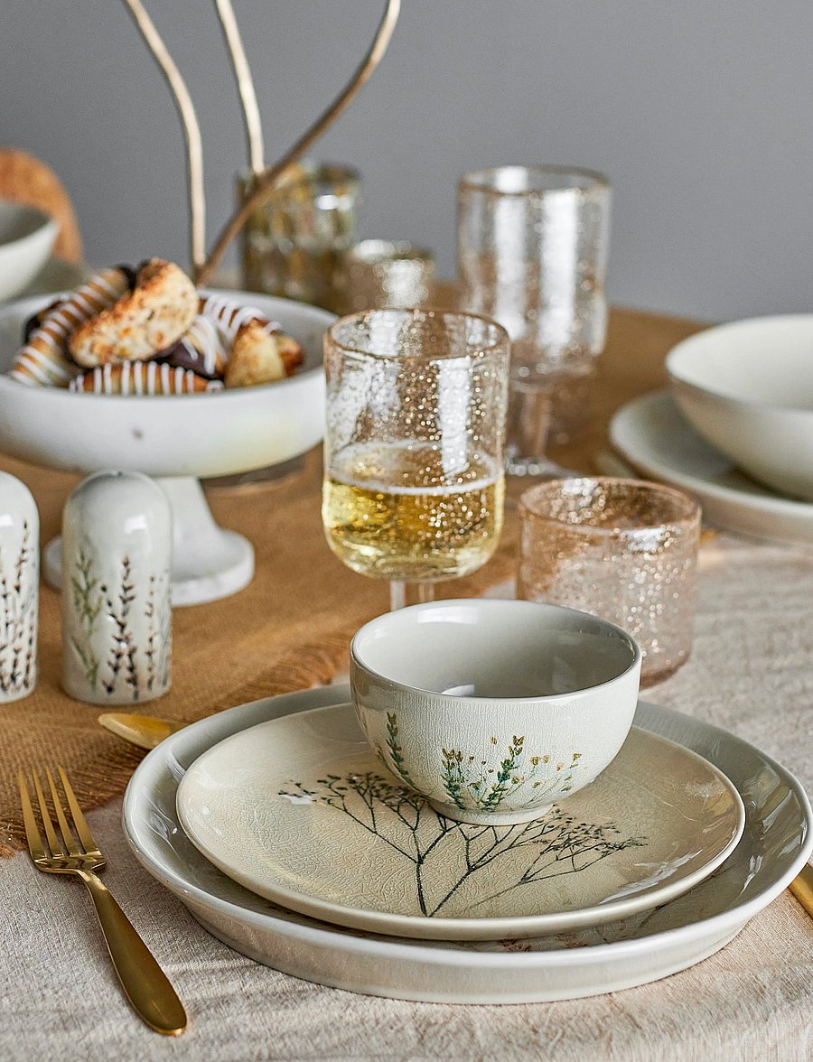 Bloomingville - Bea Breakfast Set - taldrikud - nature - 2