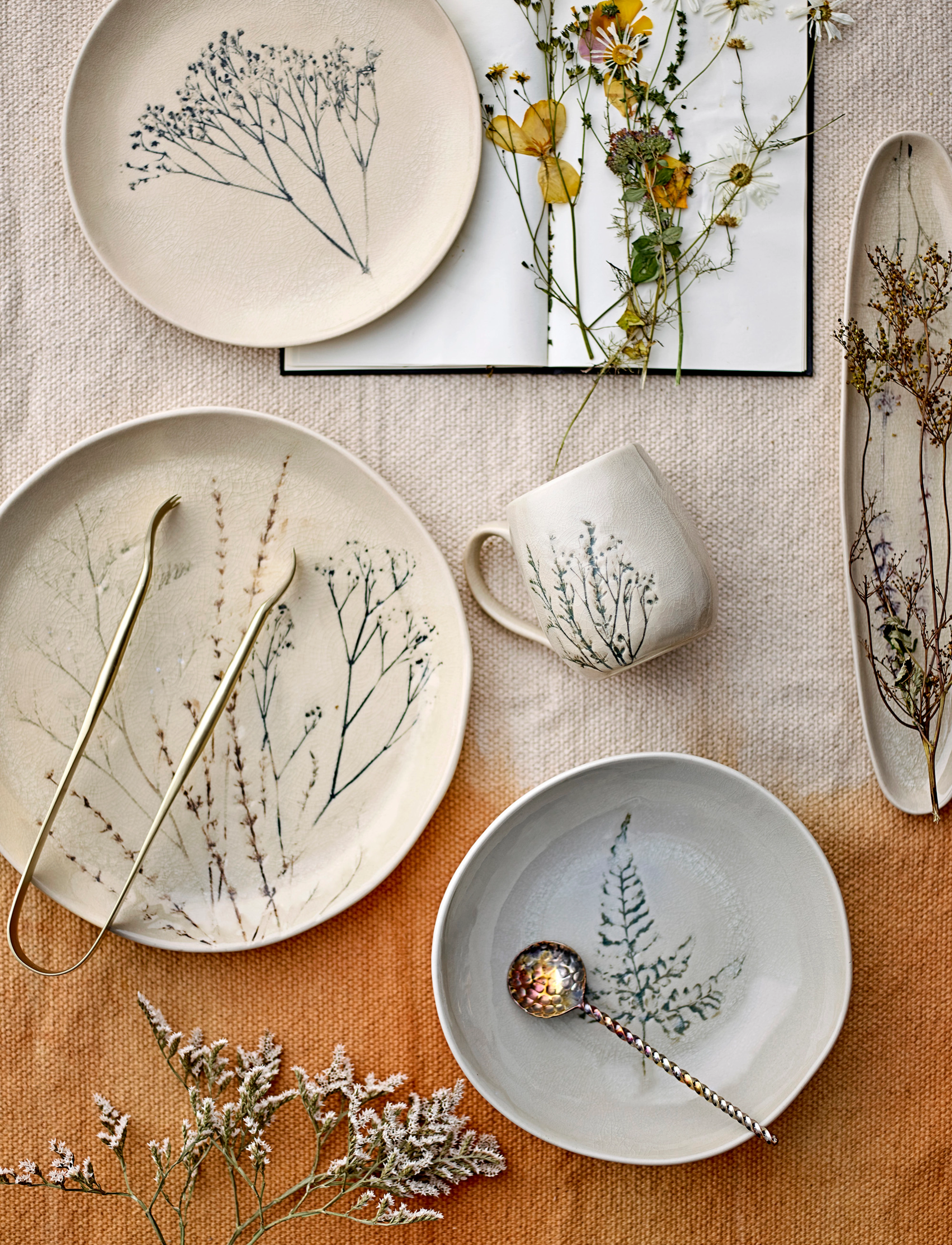 Bloomingville Bea Plate, Ø 22 cm, Plates, Beige - Small Homeware