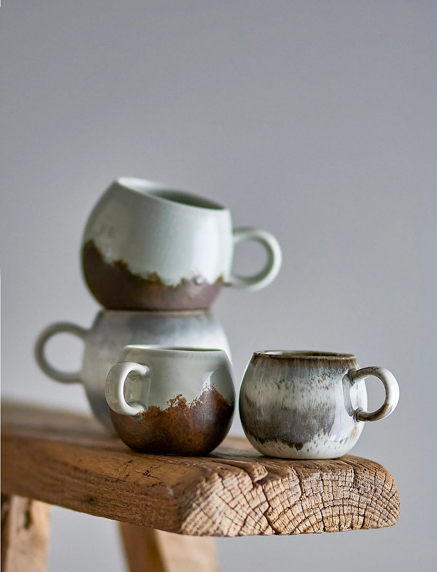 Bloomingville - Paula Espresso Cup, Brown, Stoneware - teetassen - brown - 2