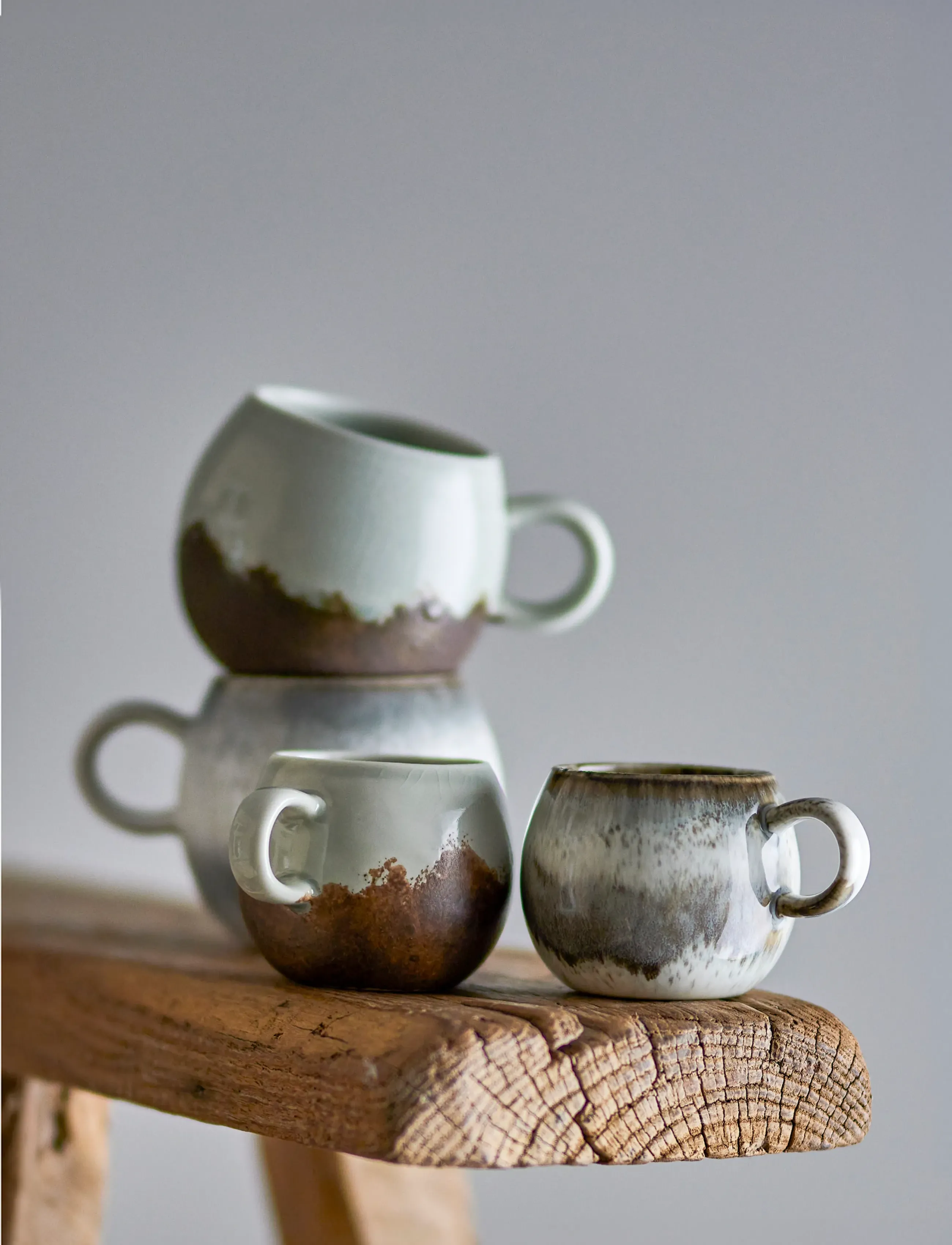 Bloomingville - Paula Espresso Cup, Grey, Stoneware - teetassen - grey - 2