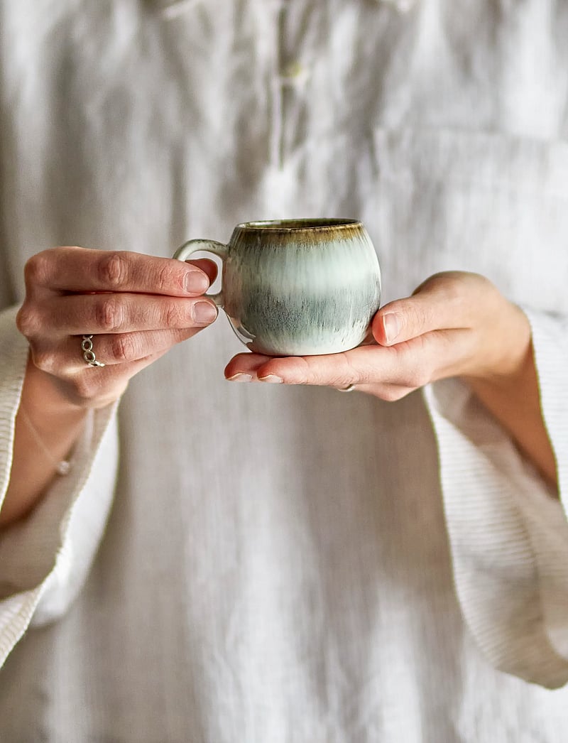 Bloomingville - Paula Espresso Cup, Grey, Stoneware - teetassen - grey - 3