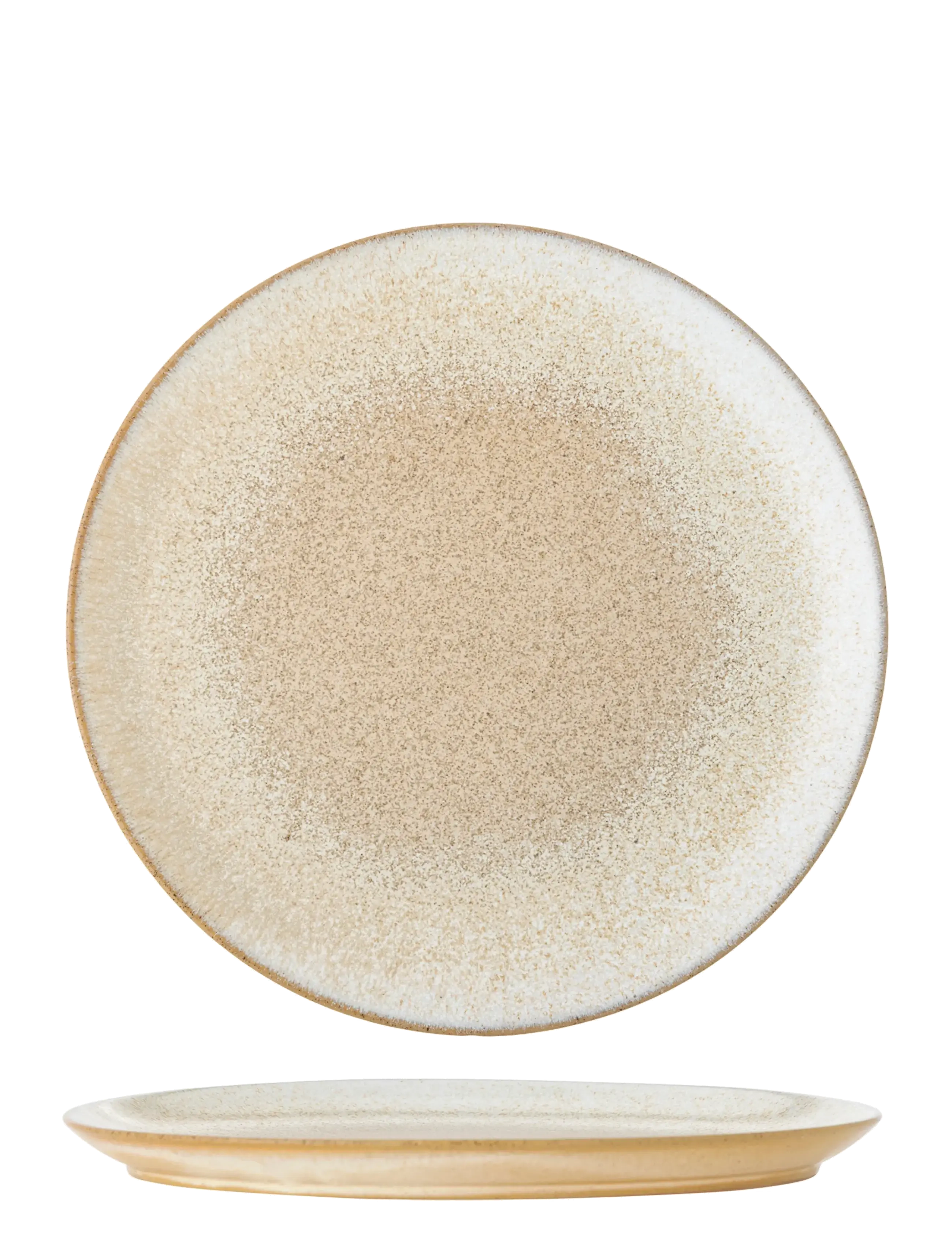 Bloomingville Paula Plate, Dinner Plade, Beige, Str: Ø 26.5 CM