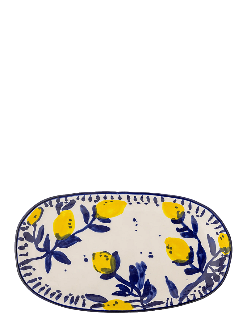 Bloomingville - Maxima Serving Plate, Blue, Stoneware - osta hinna alusel - blue - 1