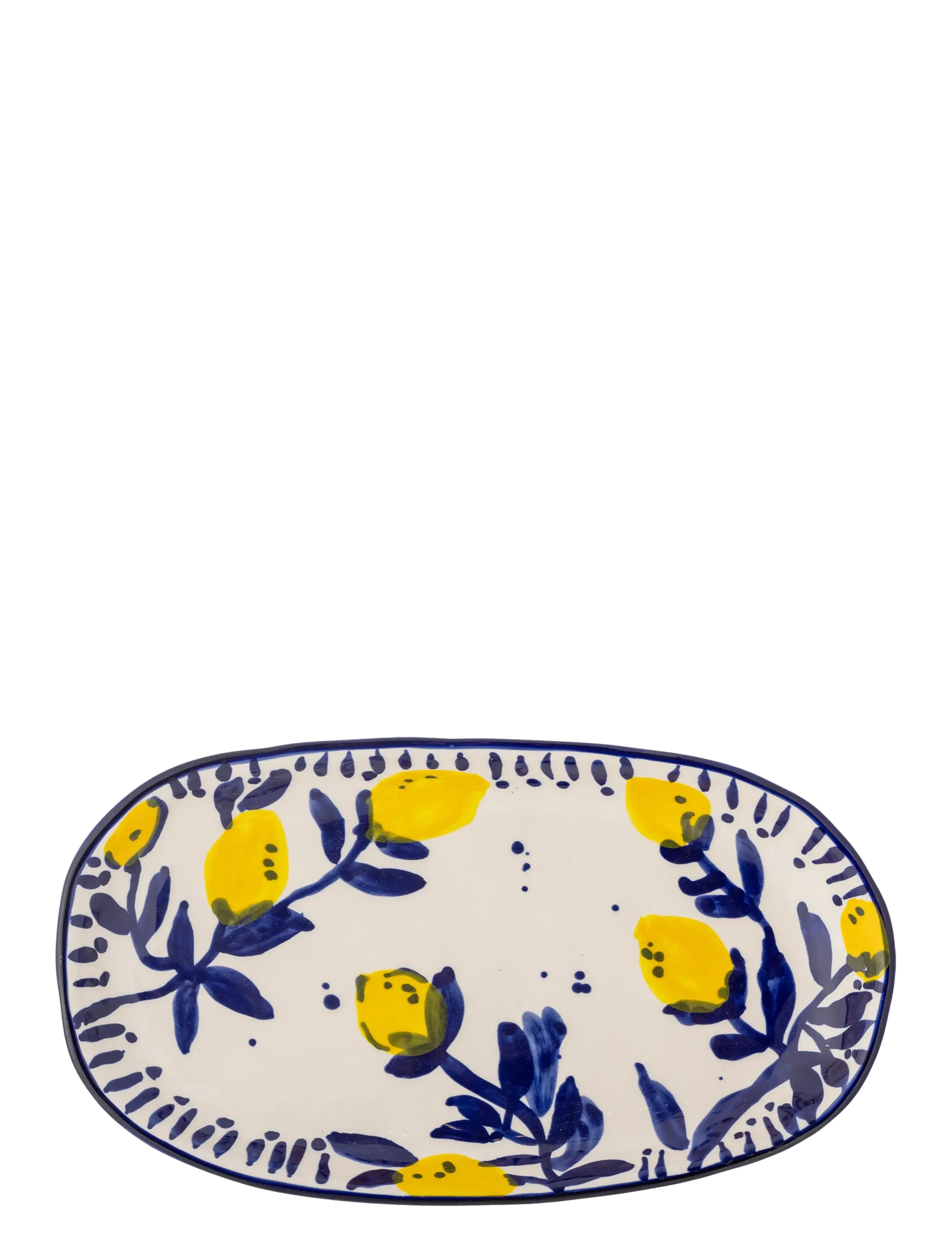 Bloomingville - Maxima Serving Plate, Blue, Stoneware - køb efter pris - blue - 2