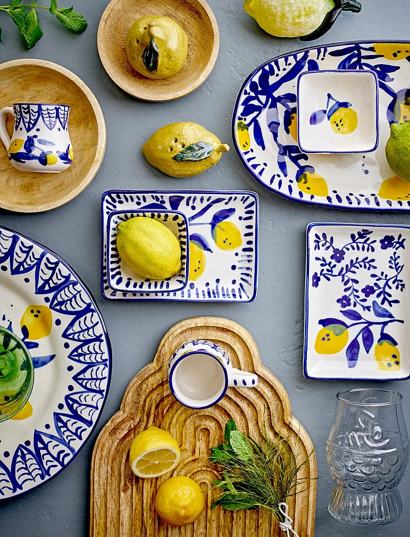 Bloomingville - Maxima Serving Plate, Blue, Stoneware - osta hinna alusel - blue - 5