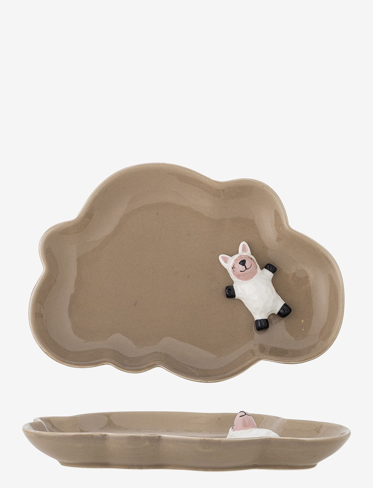 Bloomingville - Dolly Plate - tallerkner - brown - 1