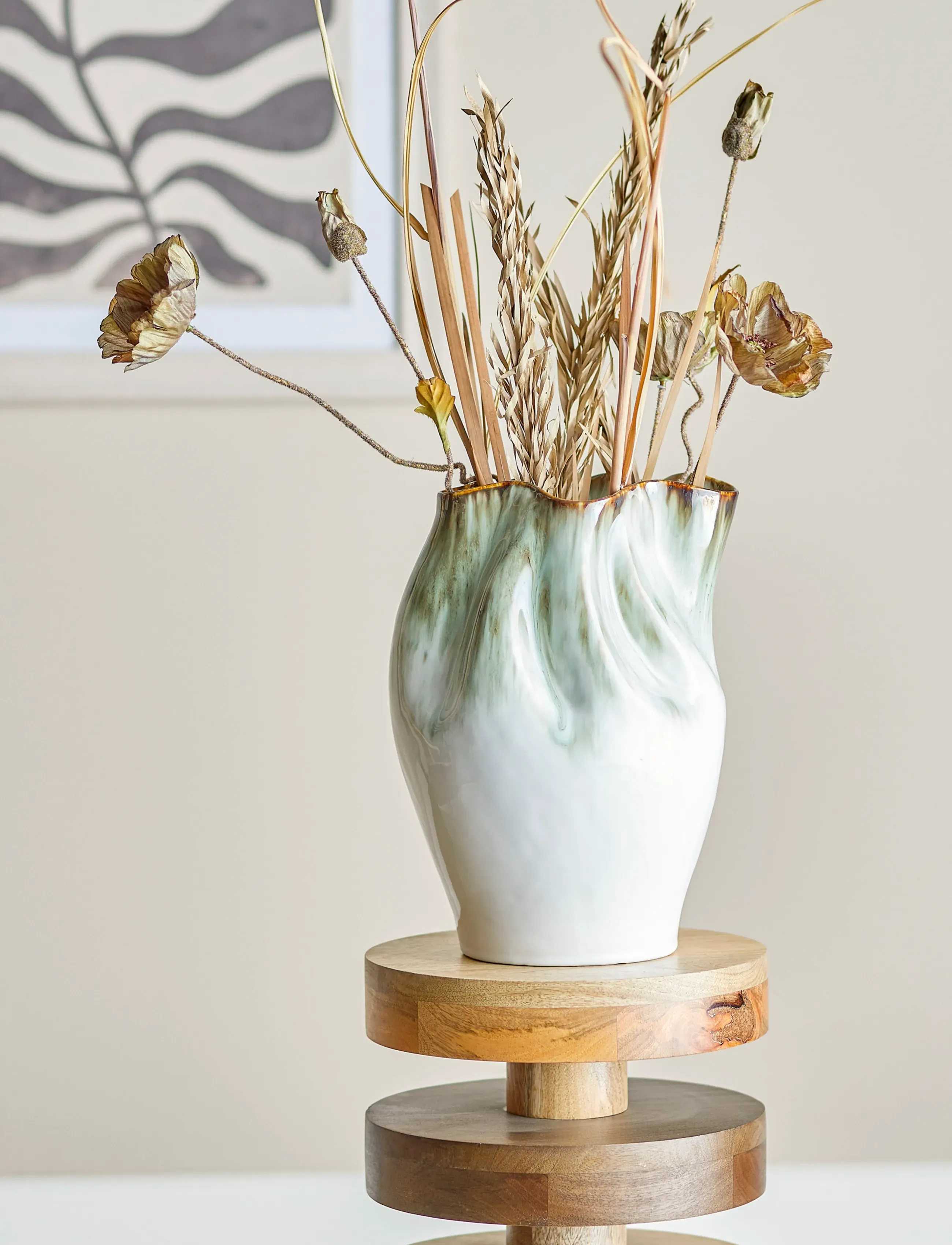 Bloomingville Nisha Vase, Ø 22.5 cm, Vases, Grün - Other Homeware