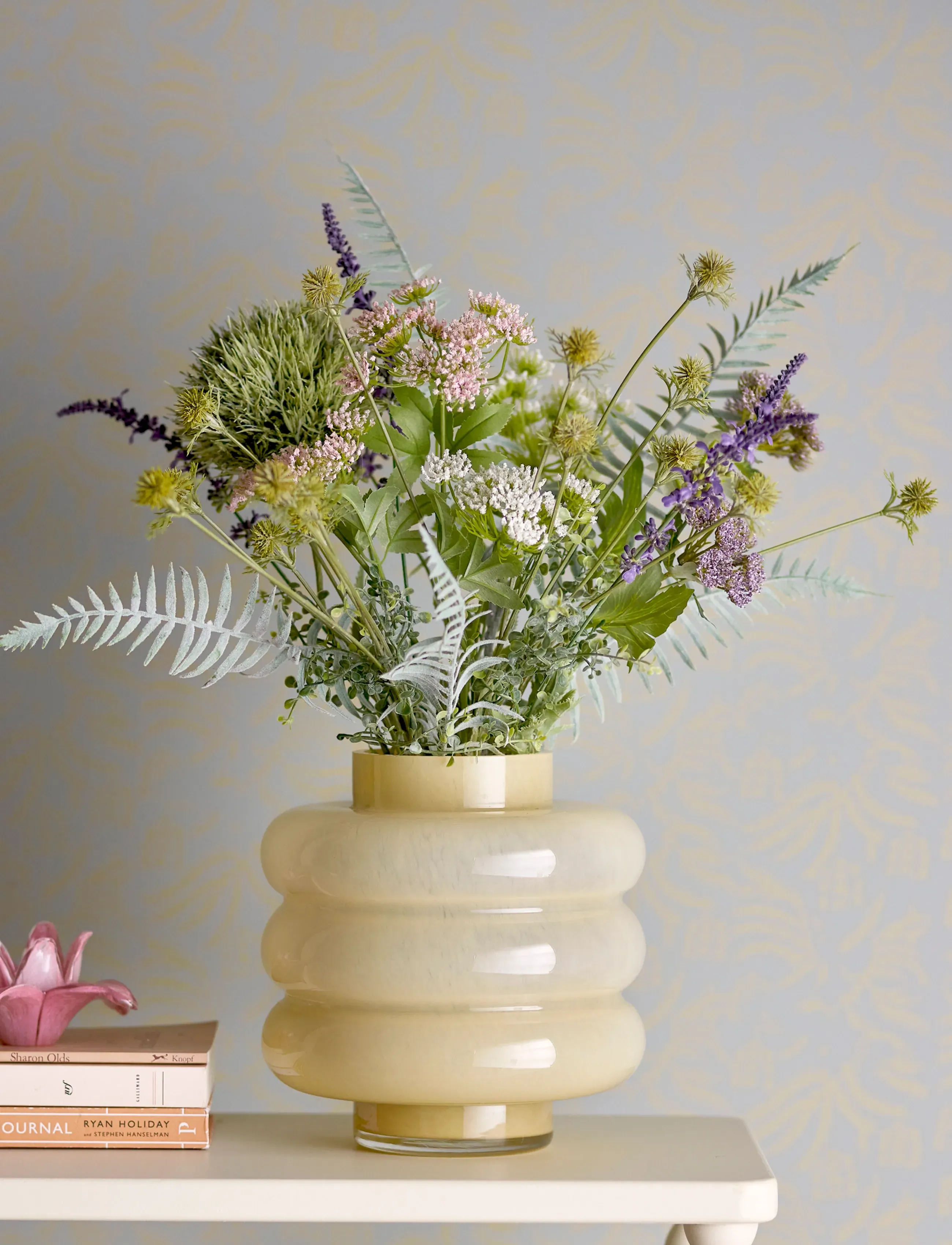 Bloomingville Sahara Vase, Ø 21.5 cm, Yellow, Vases > Other Vases, Unisex