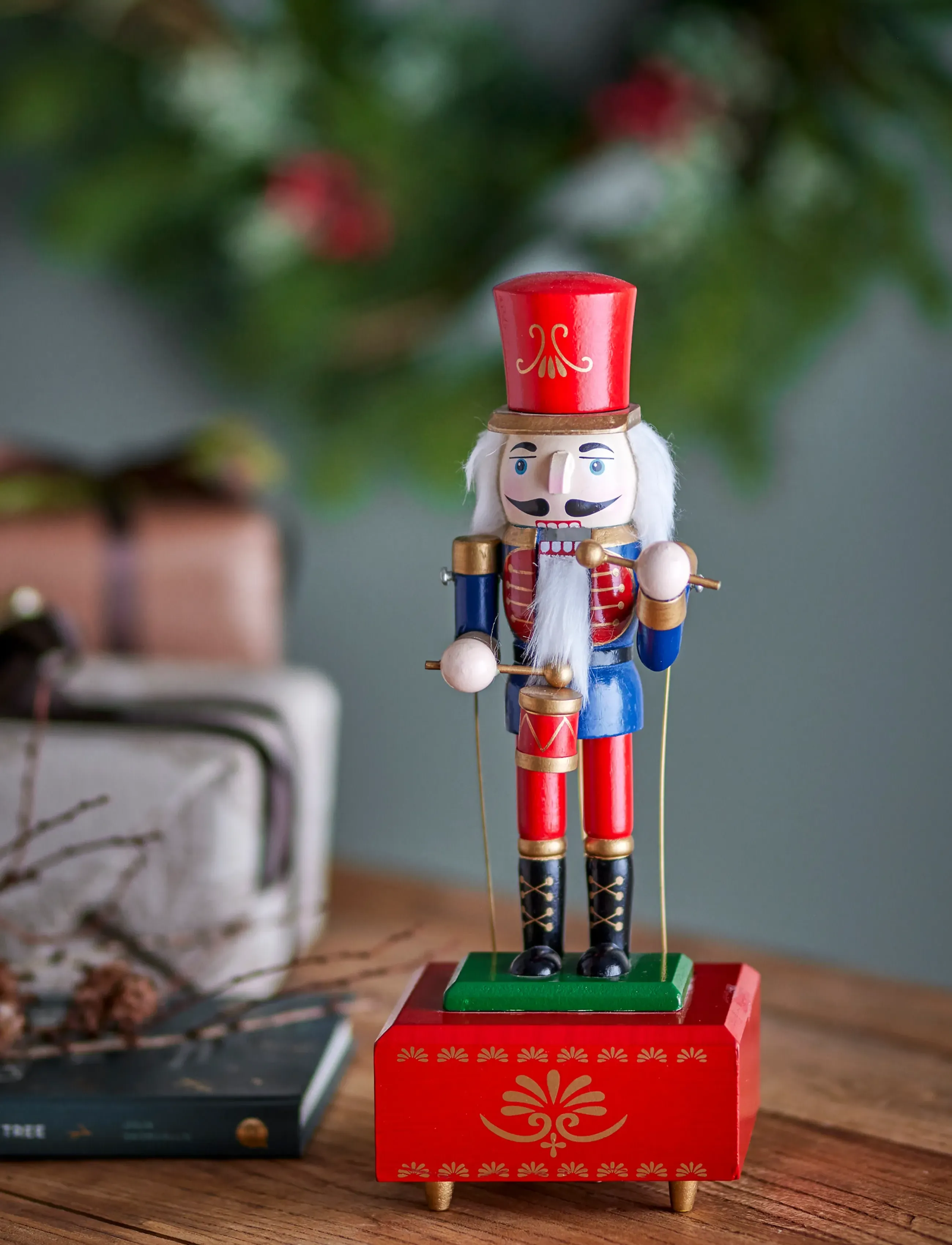 Bloomingville - Waltz Music Box - dekoracijos - red - 5