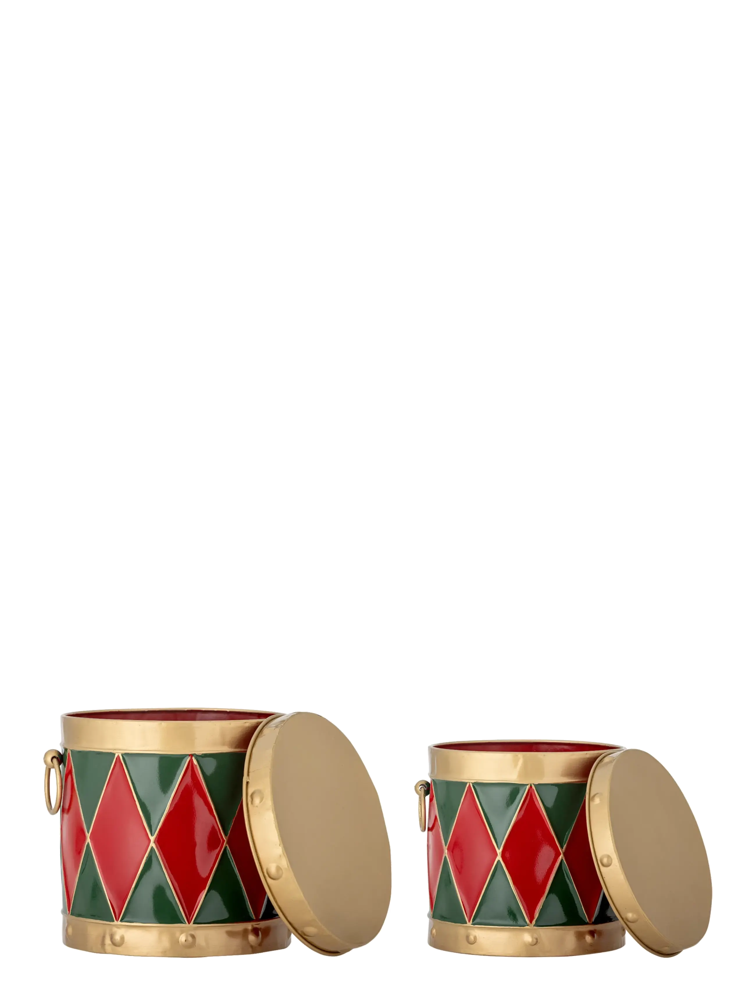 Bloomingville - Yuri Box w/Lid - oppbevaringsbokser - red - 2