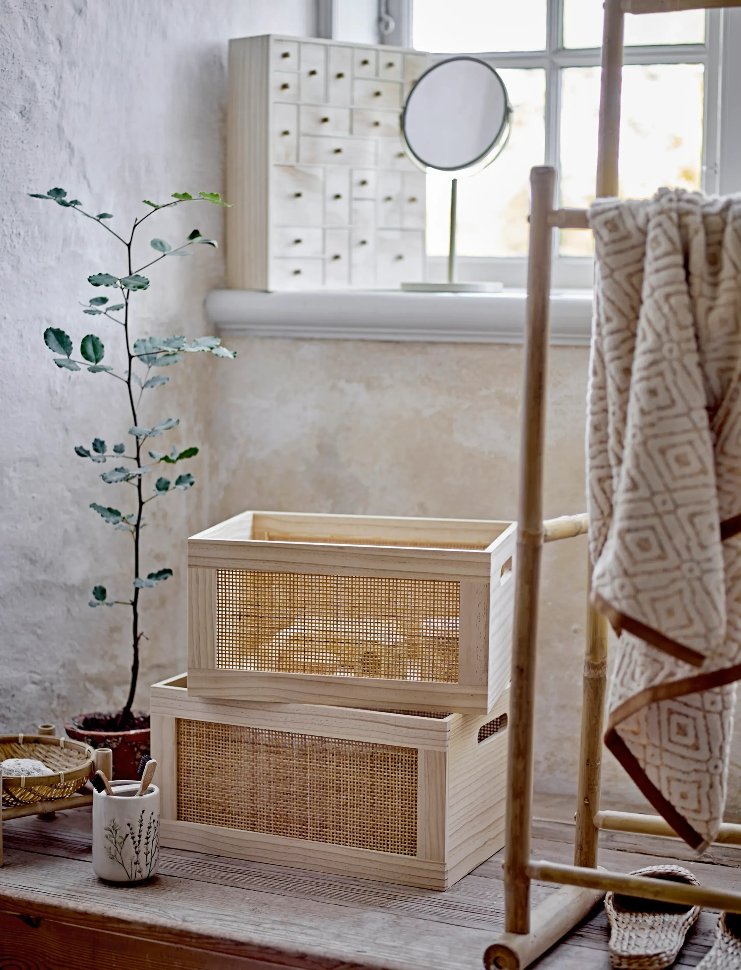 Bloomingville - Milde Table Mirror, Nature, Metal - kylpyhuonepeilit - beige - 3