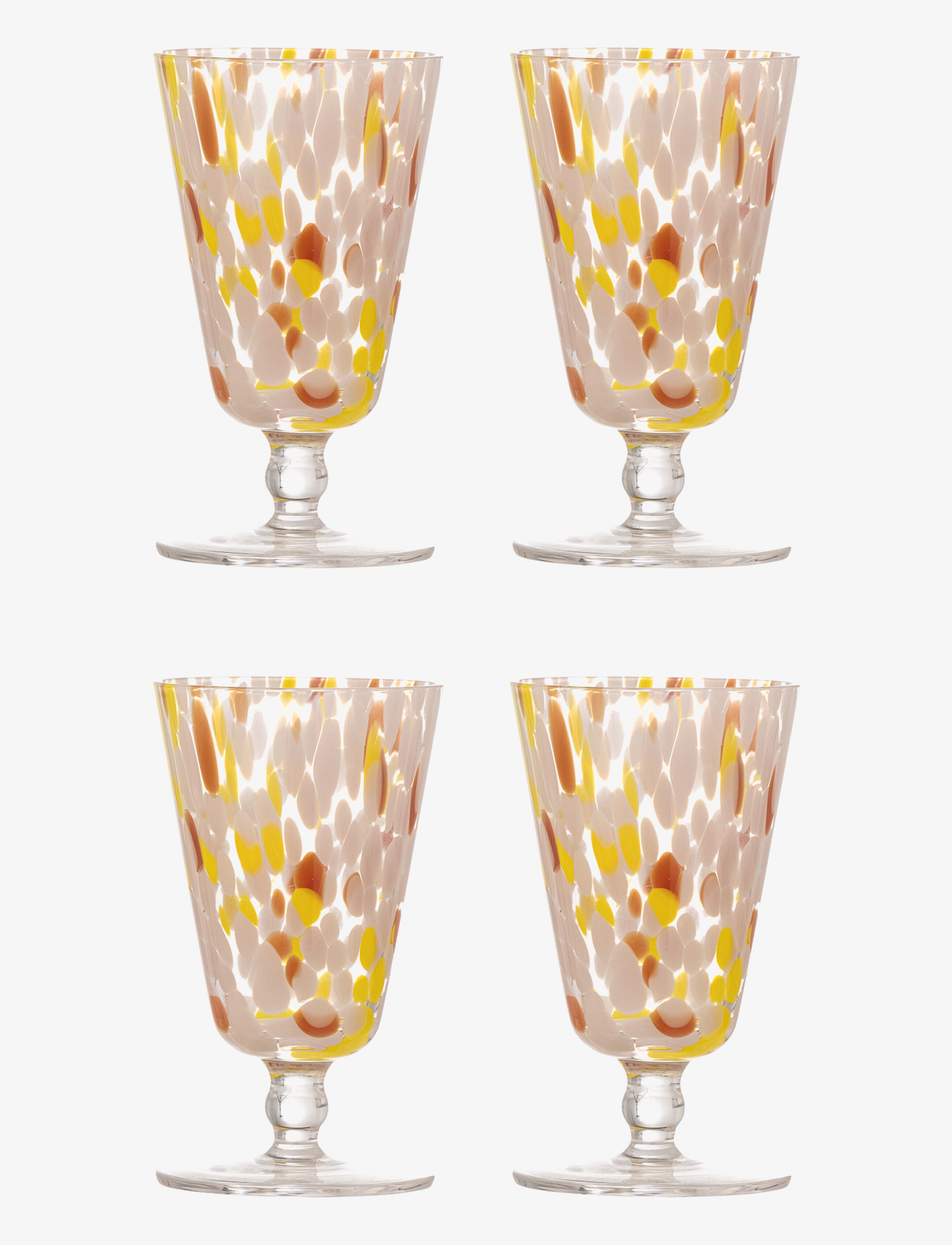 Bloomingville Lilya Wine Glass, Ø8XH14 cm, Rosa - White Glasses, Homeware