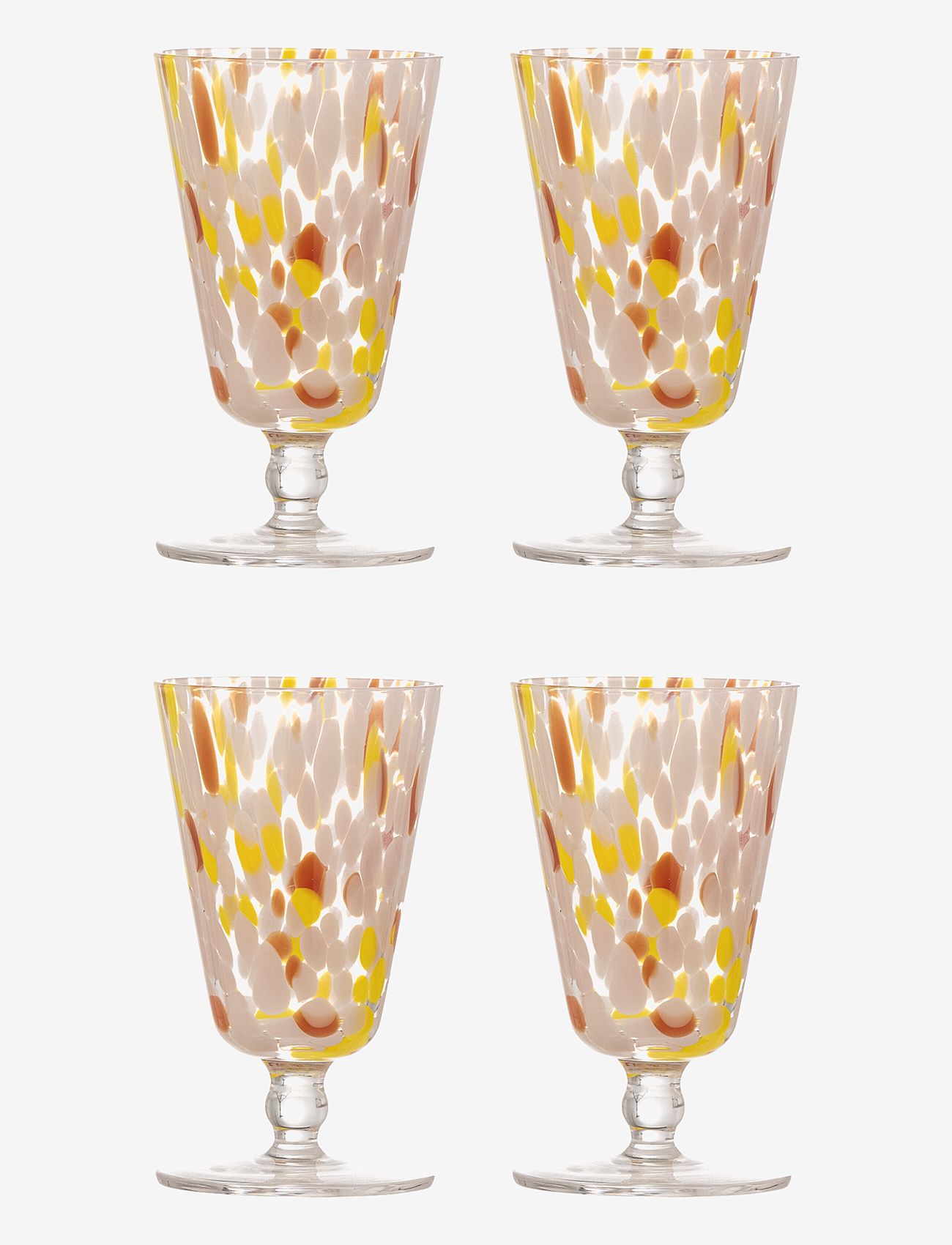 Bloomingville - Lilya Wine Glass - balto vyno taurės - rose - 0