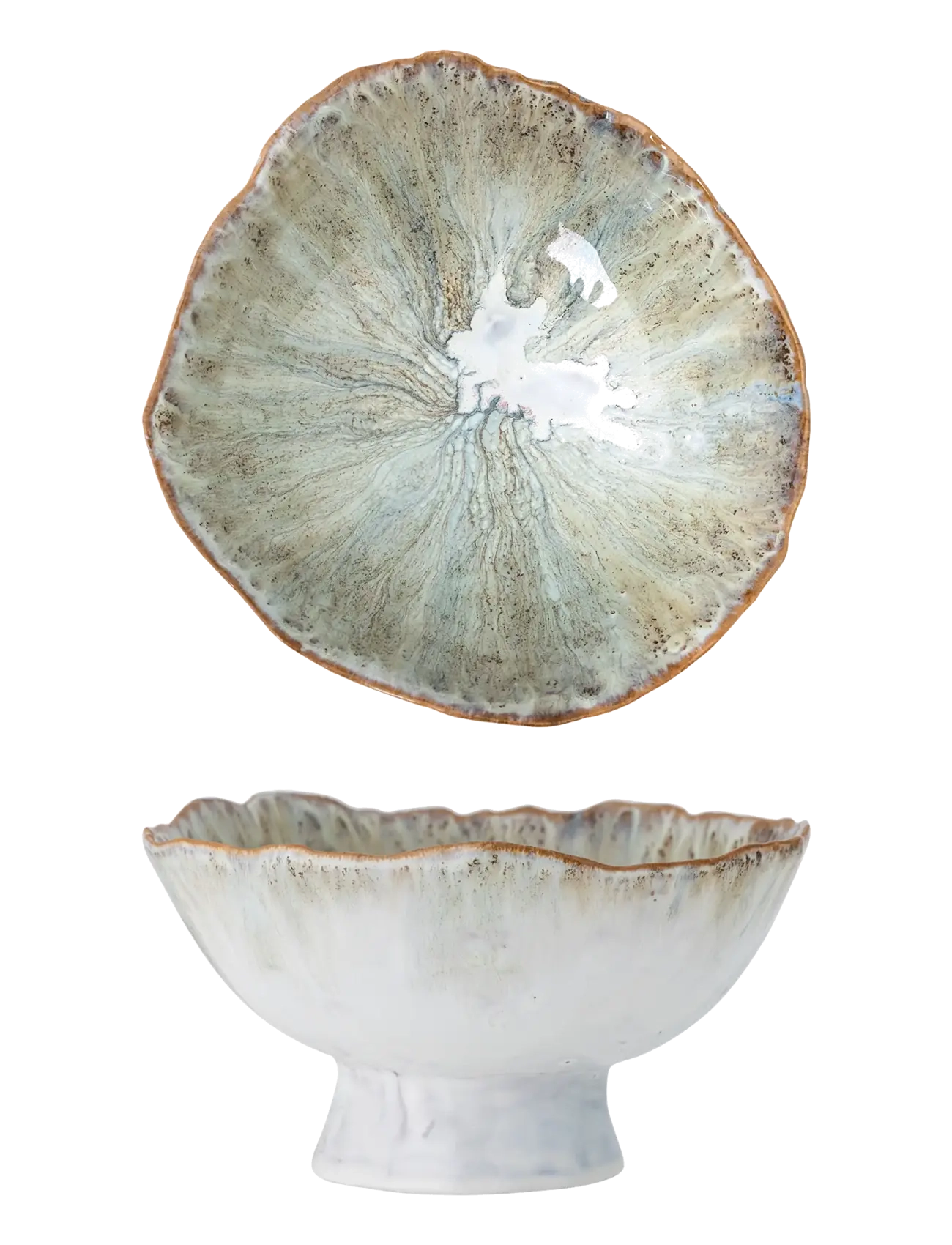 Bloomingville Joby Bowl - Schüsseln - BLUE / cream