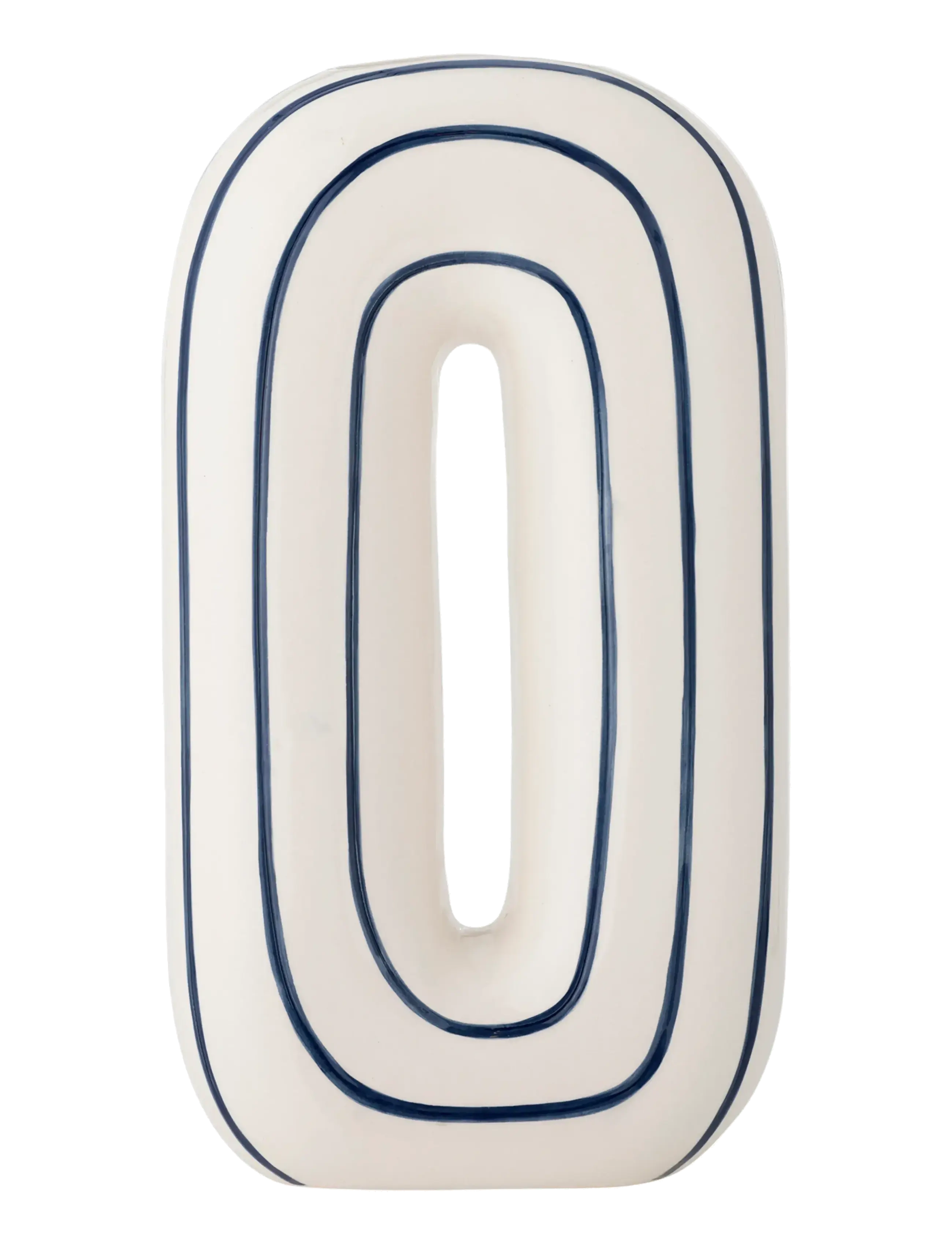 Bloomingville Mae Vase - Vaser - BLUE / cream