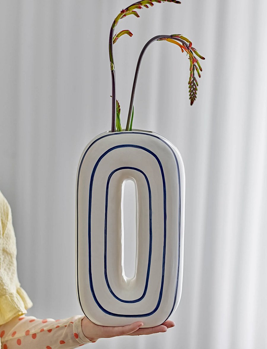 Bloomingville - Mae Vase - die niedrigsten preise - blue - 3