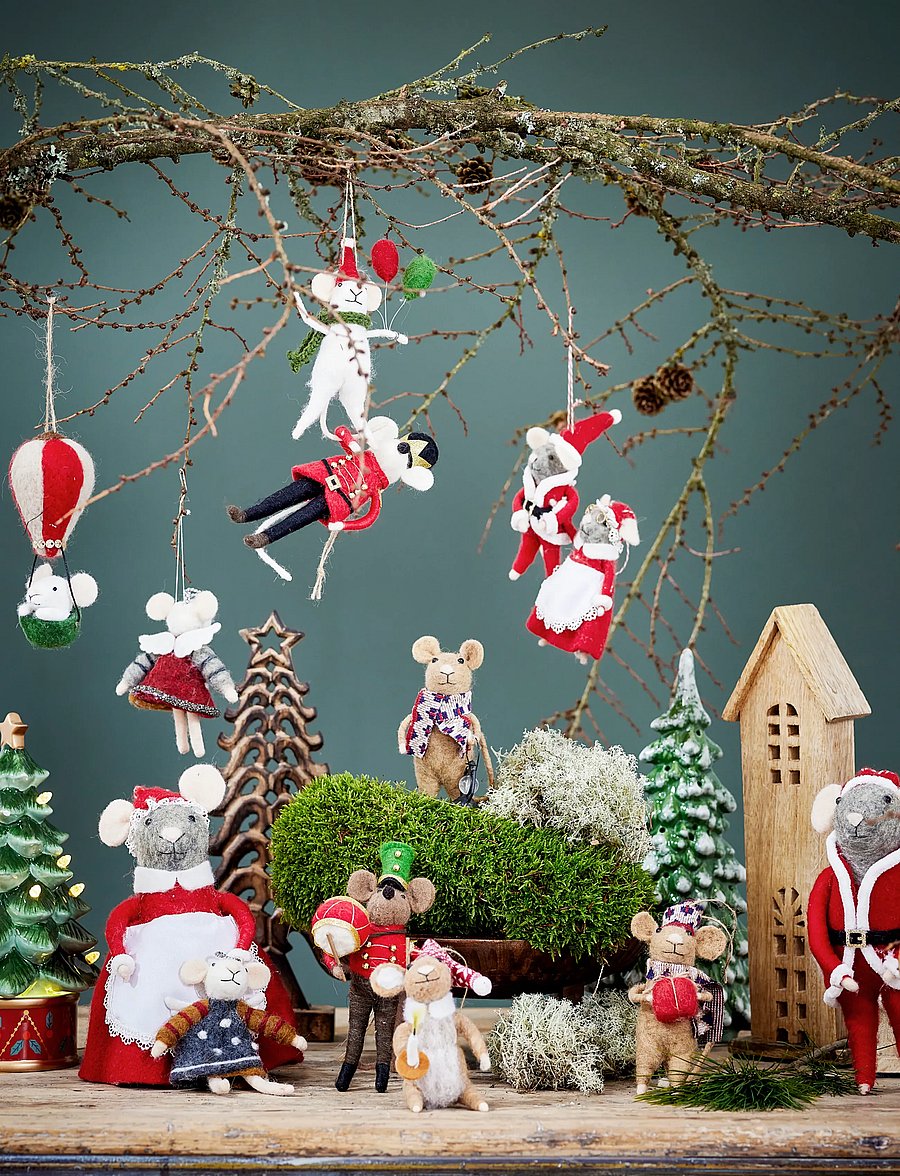 Bloomingville - Peo Ornament - weihnachtskugeln - red - 3