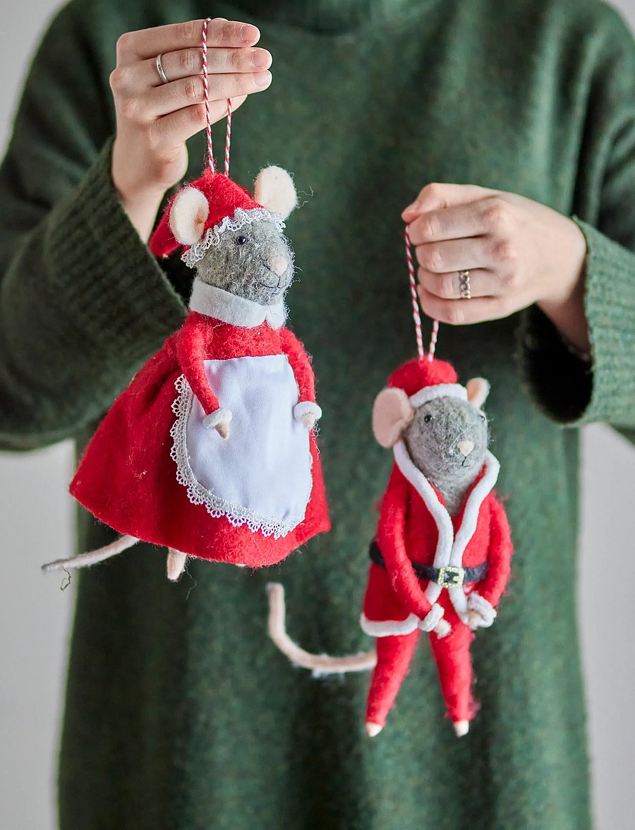 Bloomingville - Peo Ornament - weihnachtskugeln - red - 4