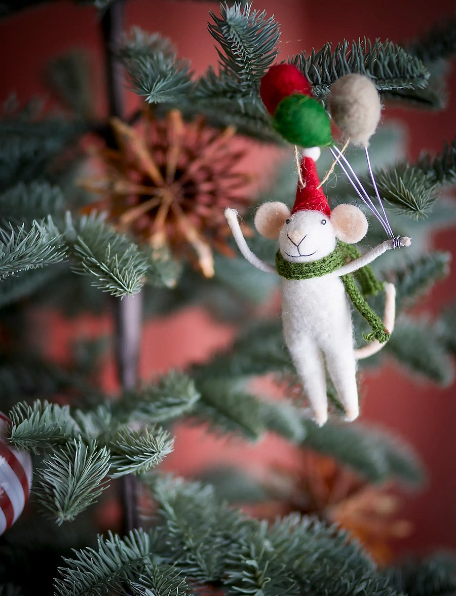 Bloomingville - Peo Ornament - weihnachtskugeln - white - 4