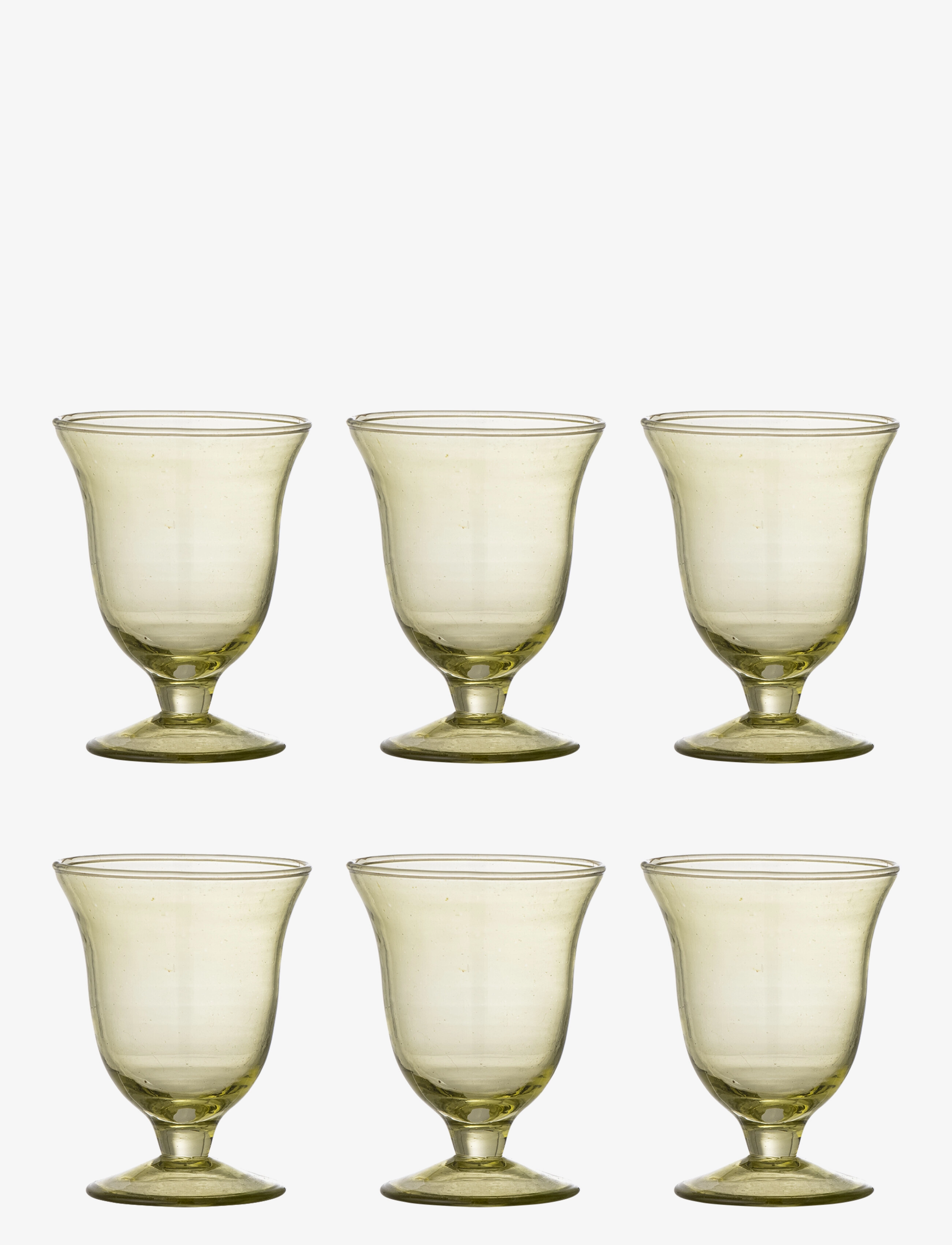 Bloomingville Florentine Wine Glass, Ø8XH10 cm, Grün - White Glasses, Homeware
