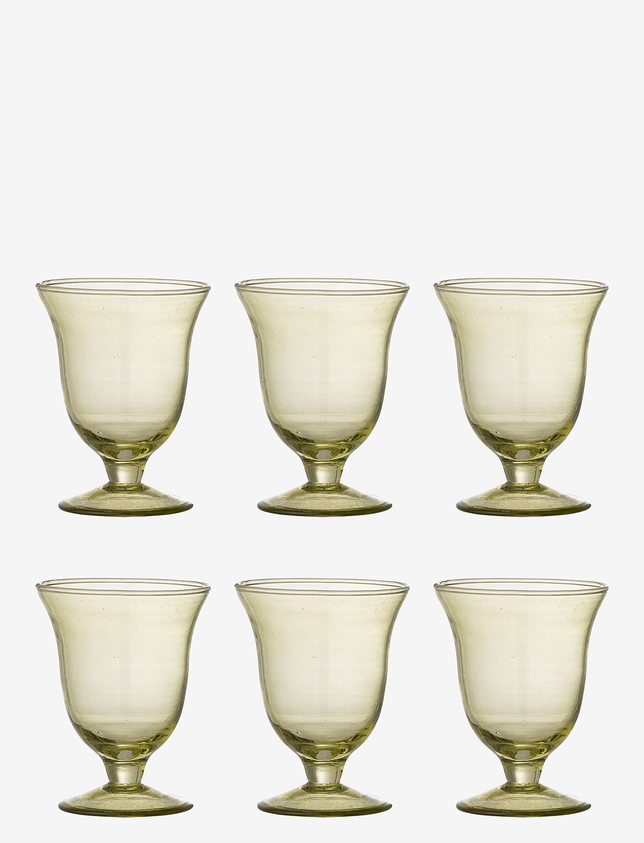 Bloomingville - Florentine Wine Glass - weißweingläser - green - 0