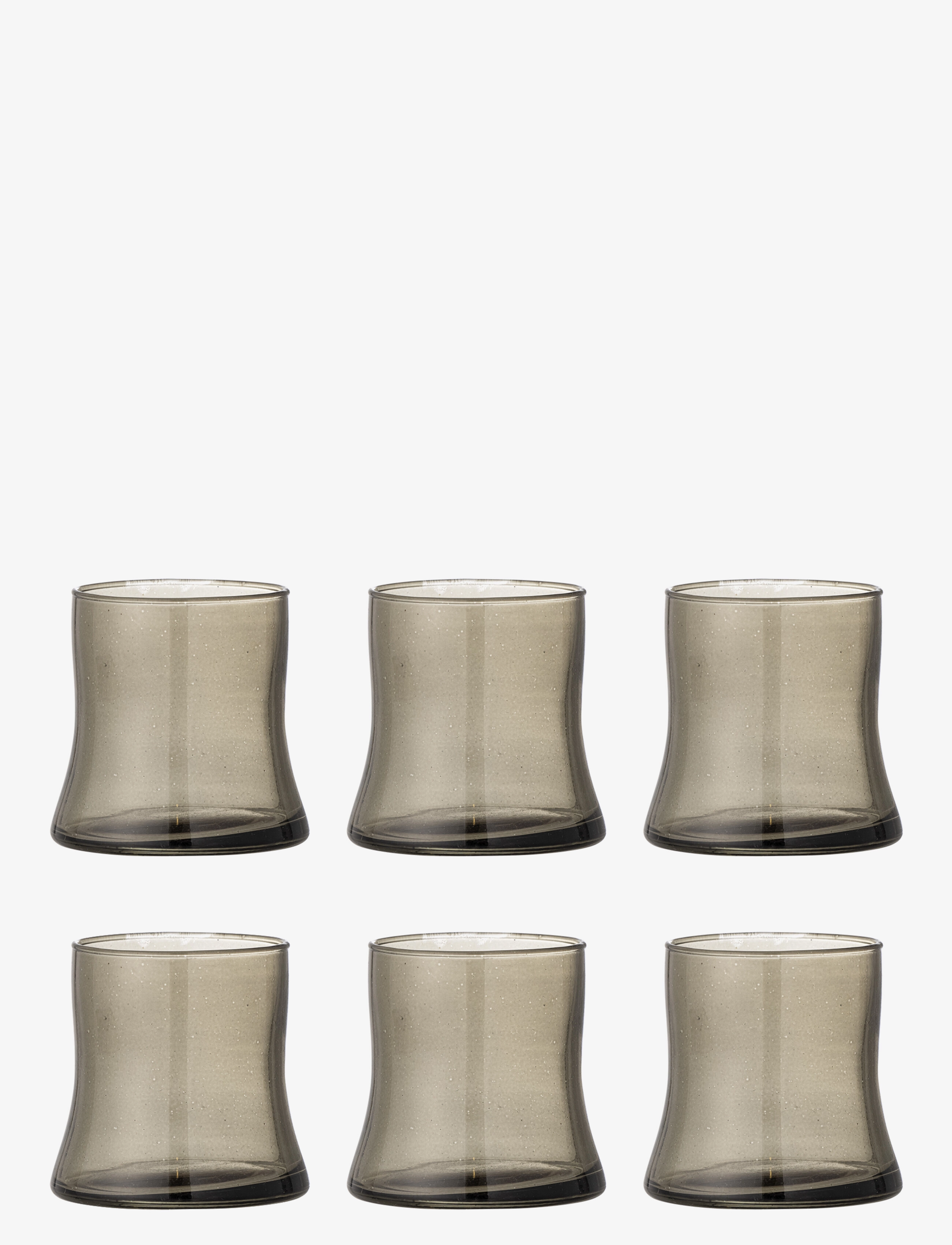 Bloomingville Florentine Drinking Glass, Ø9XH9 cm, Grey, Glas > Drikkeglas, Unisex