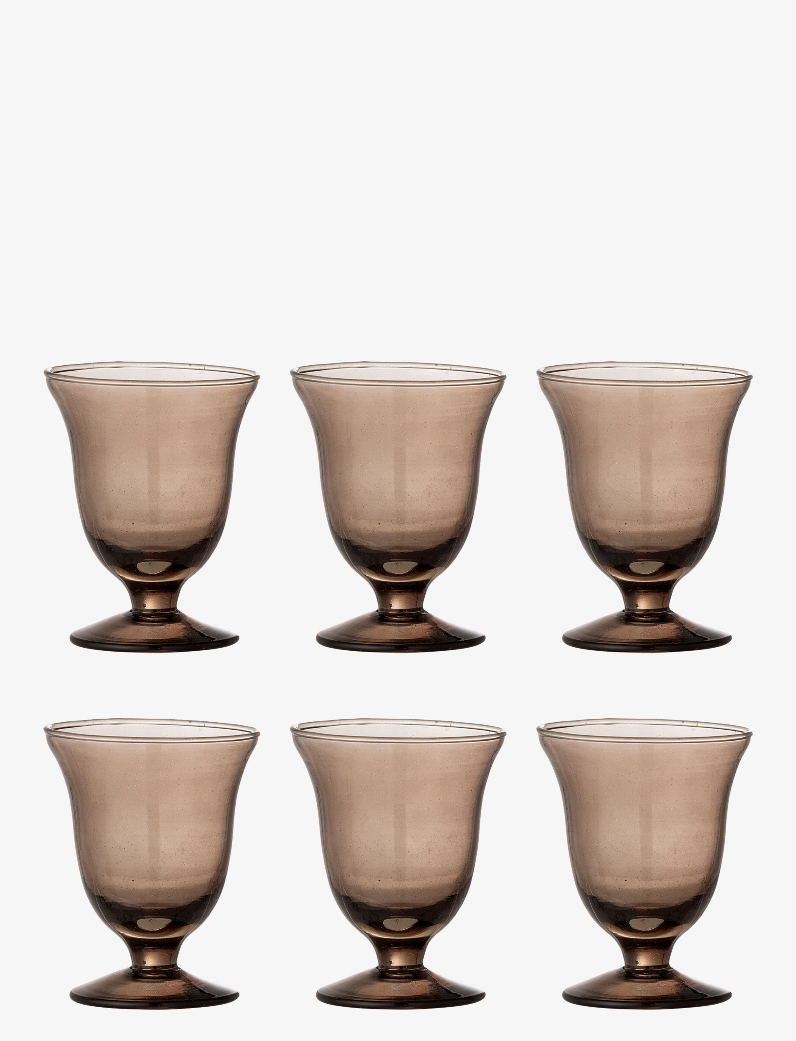 Bloomingville Florentine Wine Glass, Ø8XH10 cm, Braun - White Glasses, Homeware