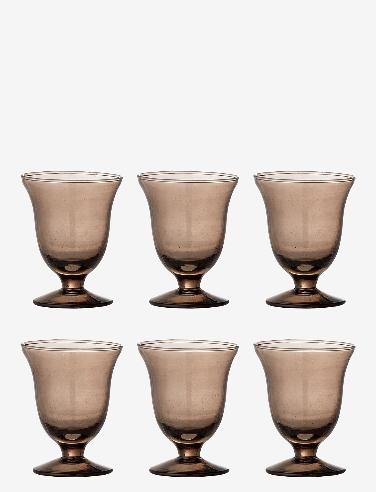 Bloomingville - Florentine Wine Glass - hvidvinsglas - brown - 0