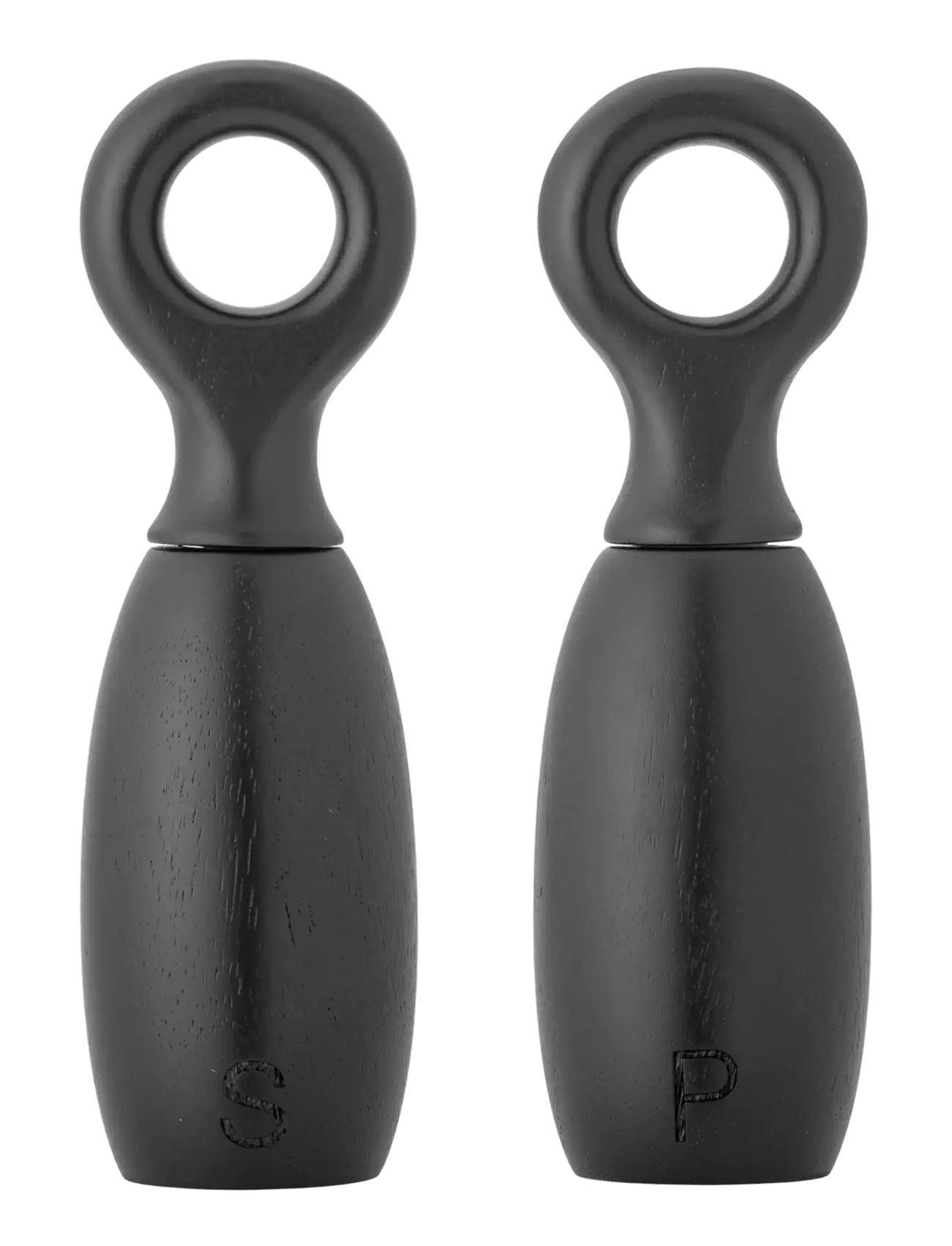Bloomingville Martim Salt & Pepper Mill, Black, Rubberwood - Salz- & Pfefferstreuer - BLACK / black