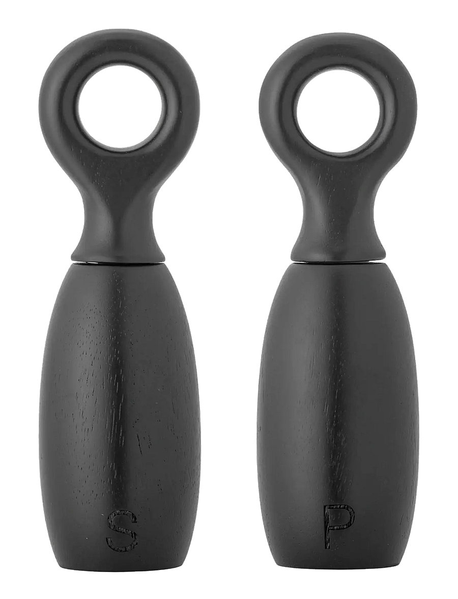 Bloomingville - Martim Salt & Pepper Mill, Black, Rubberwood - salz- & pfefferstreuer - black - 1
