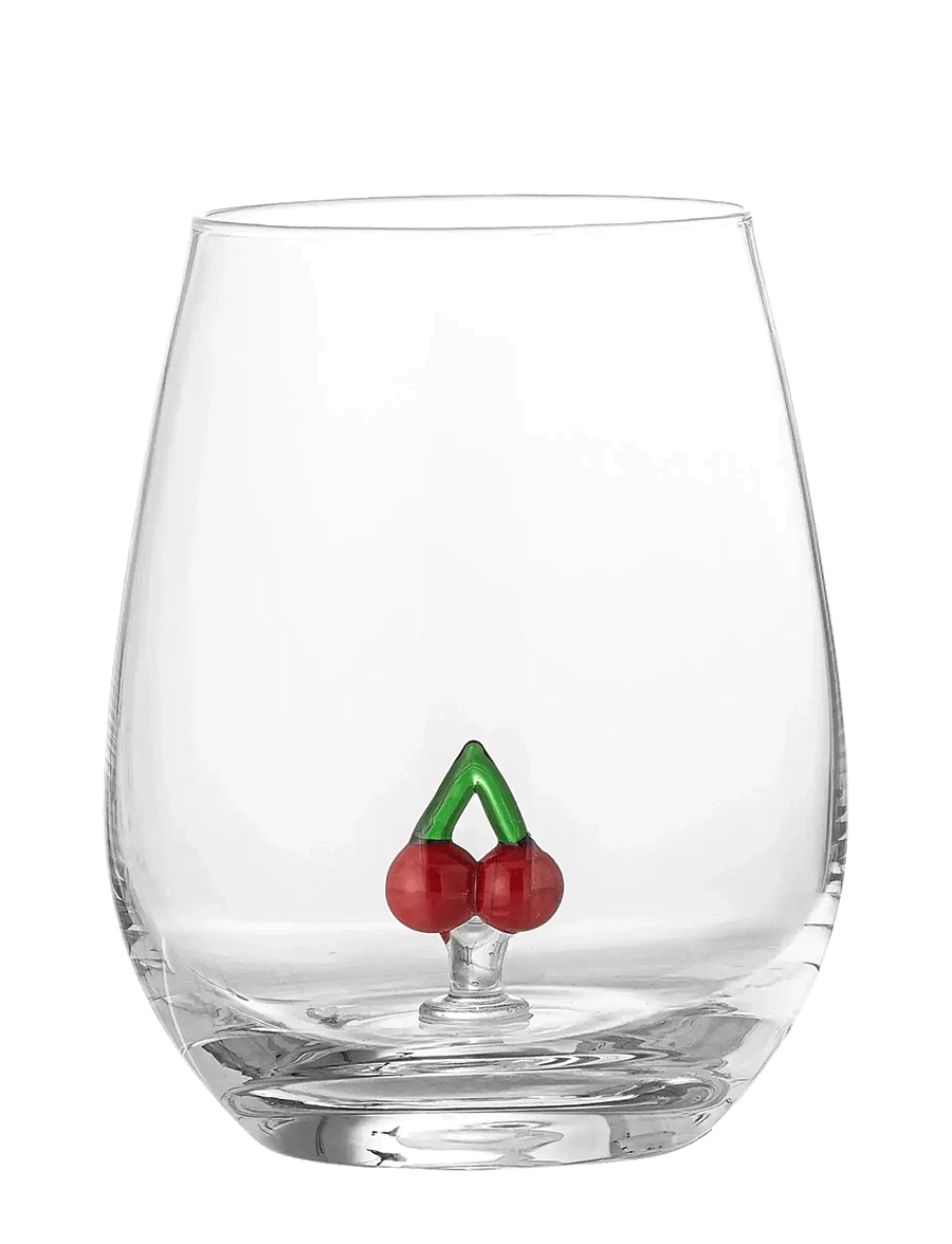 Bloomingville - Misa Drinking Glass, Clear, Glass - joogiklaasid - cherry - 1