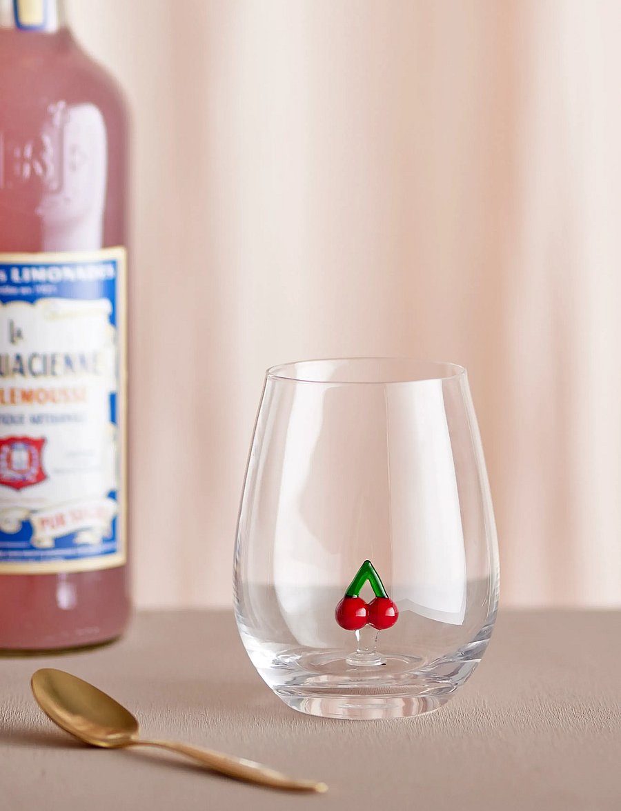Bloomingville - Misa Drinking Glass, Clear, Glass - joogiklaasid - cherry - 0