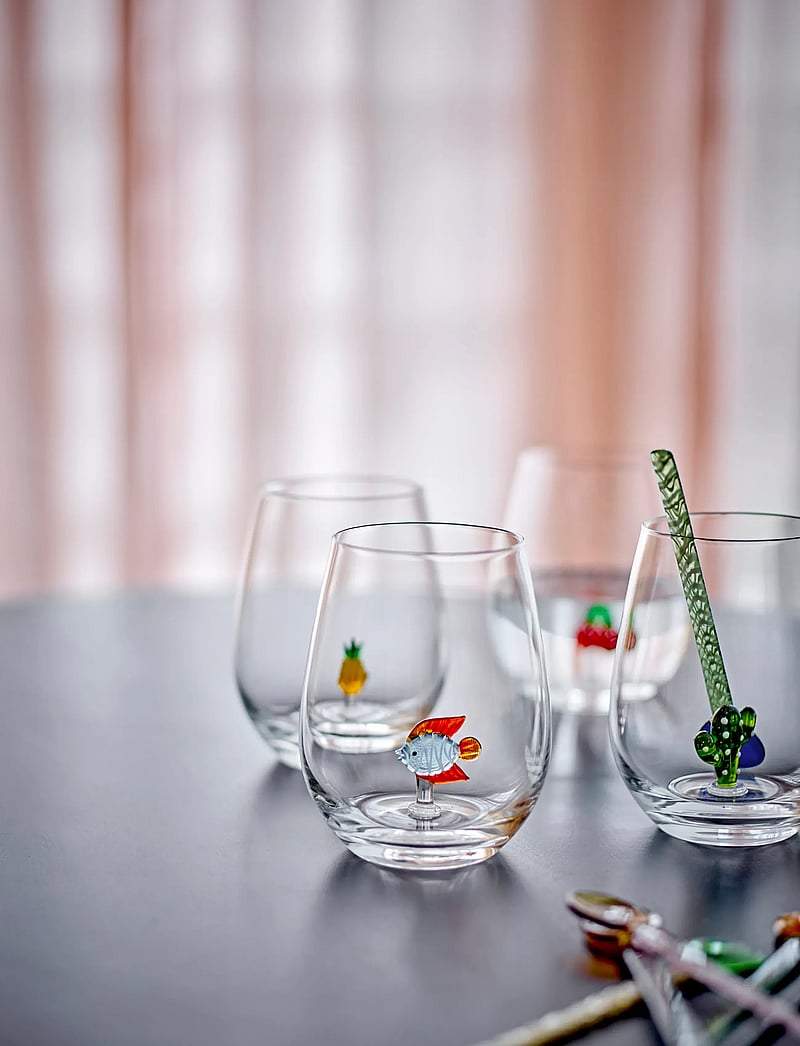 Bloomingville - Misa Drinking Glass, Clear, Glass - trinkgläser - cherry - 2