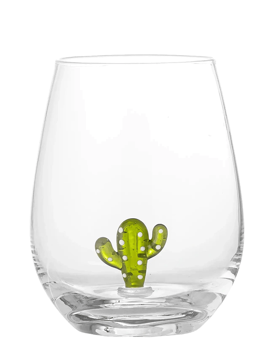 Bloomingville - Misa Drinking Glass, Clear, Glass - joogiklaasid - cactus - 1