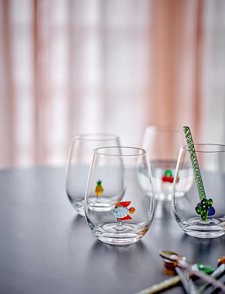 Bloomingville - Misa Drinking Glass, Clear, Glass - trinkgläser - pineapple - 2