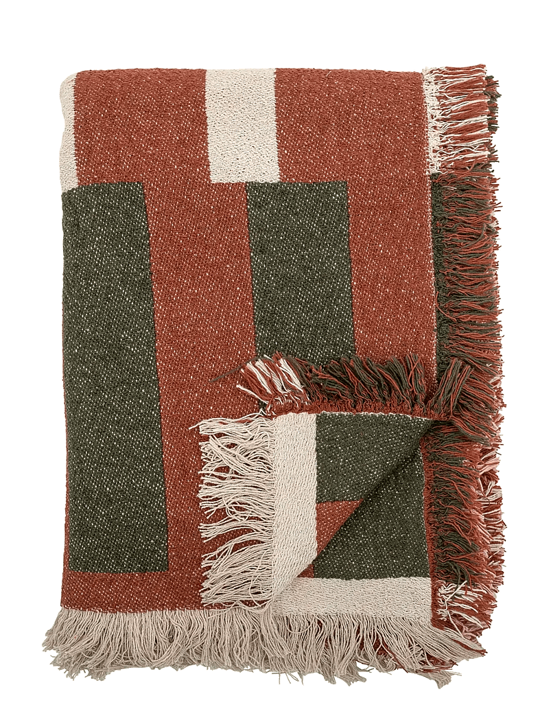 Bloomingville - York Throw, Brown, Recycled Cotton - köp efter pris - brown - 0