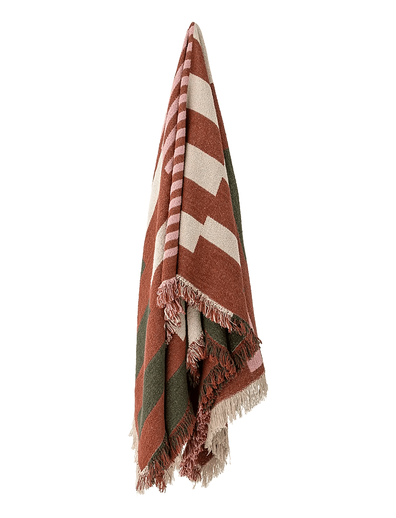 Bloomingville - York Throw, Brown, Recycled Cotton - köp efter pris - brown - 1