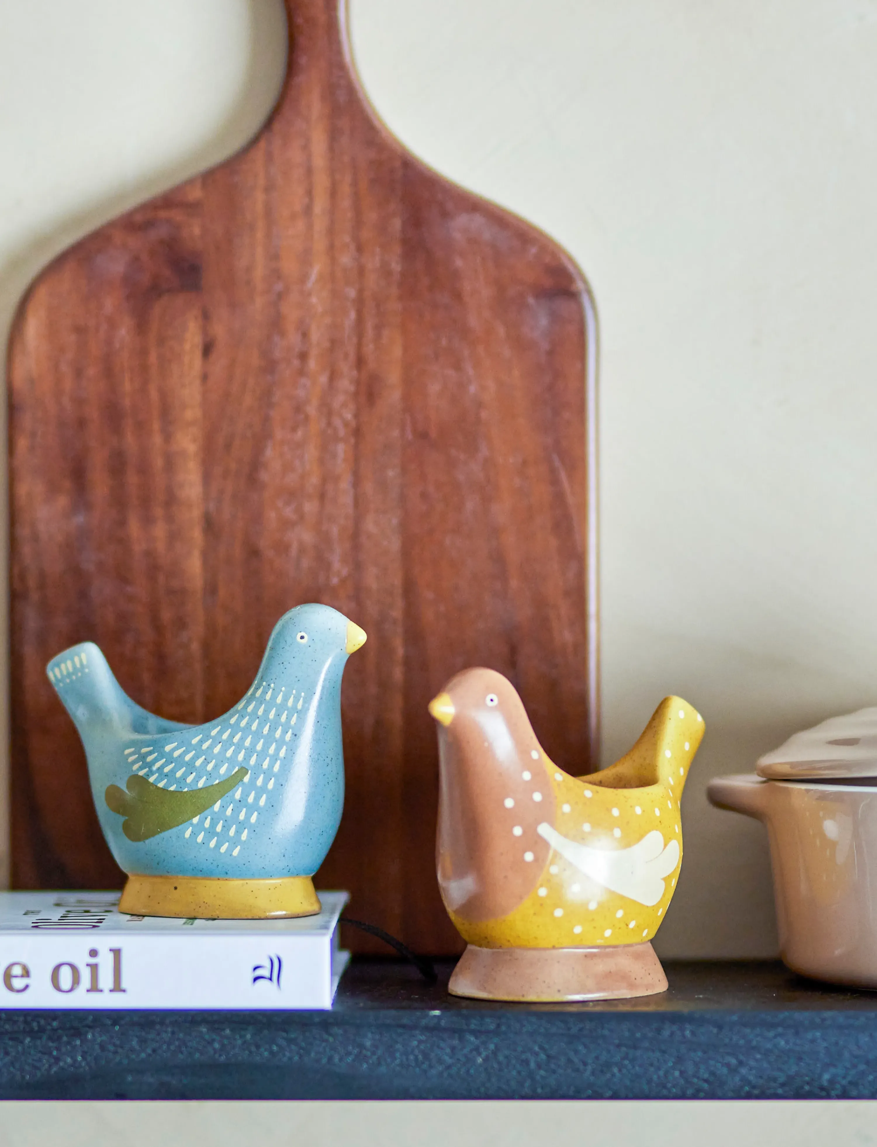 Bloomingville Birdy Egg Cup, H8 cm, Blue, Skåle > Æggebægre, Unisex