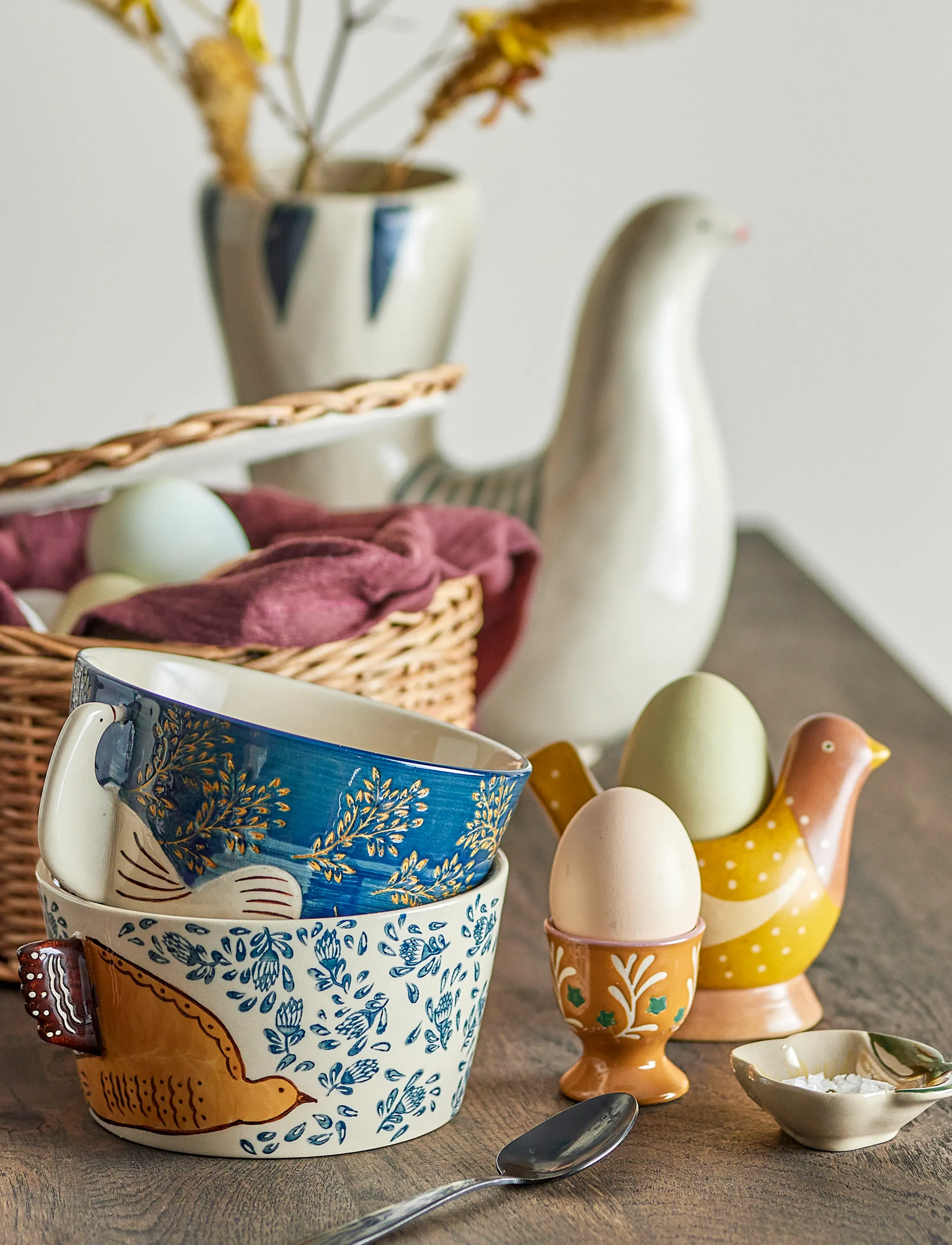 Bloomingville - Birdy Egg Cup - alhaisimmat hinnat - blue - 3