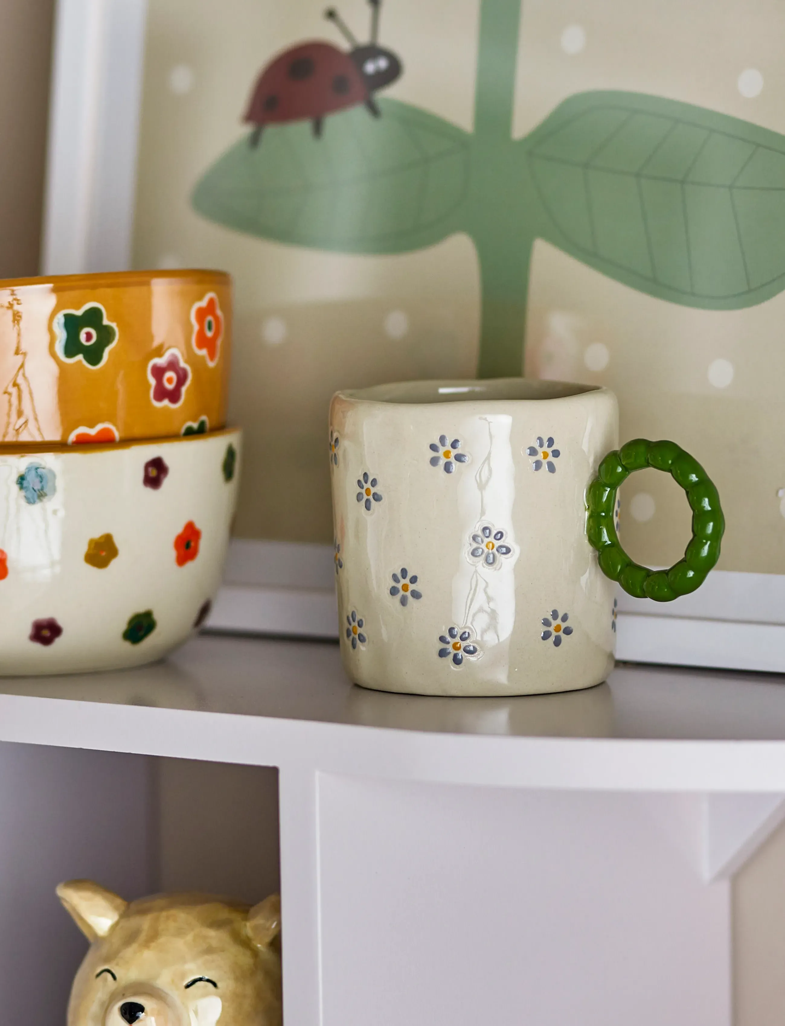 Bloomingville Dorthea Cup, 18 CL, Cups & Mugs, Weiß - Cups, Kinder