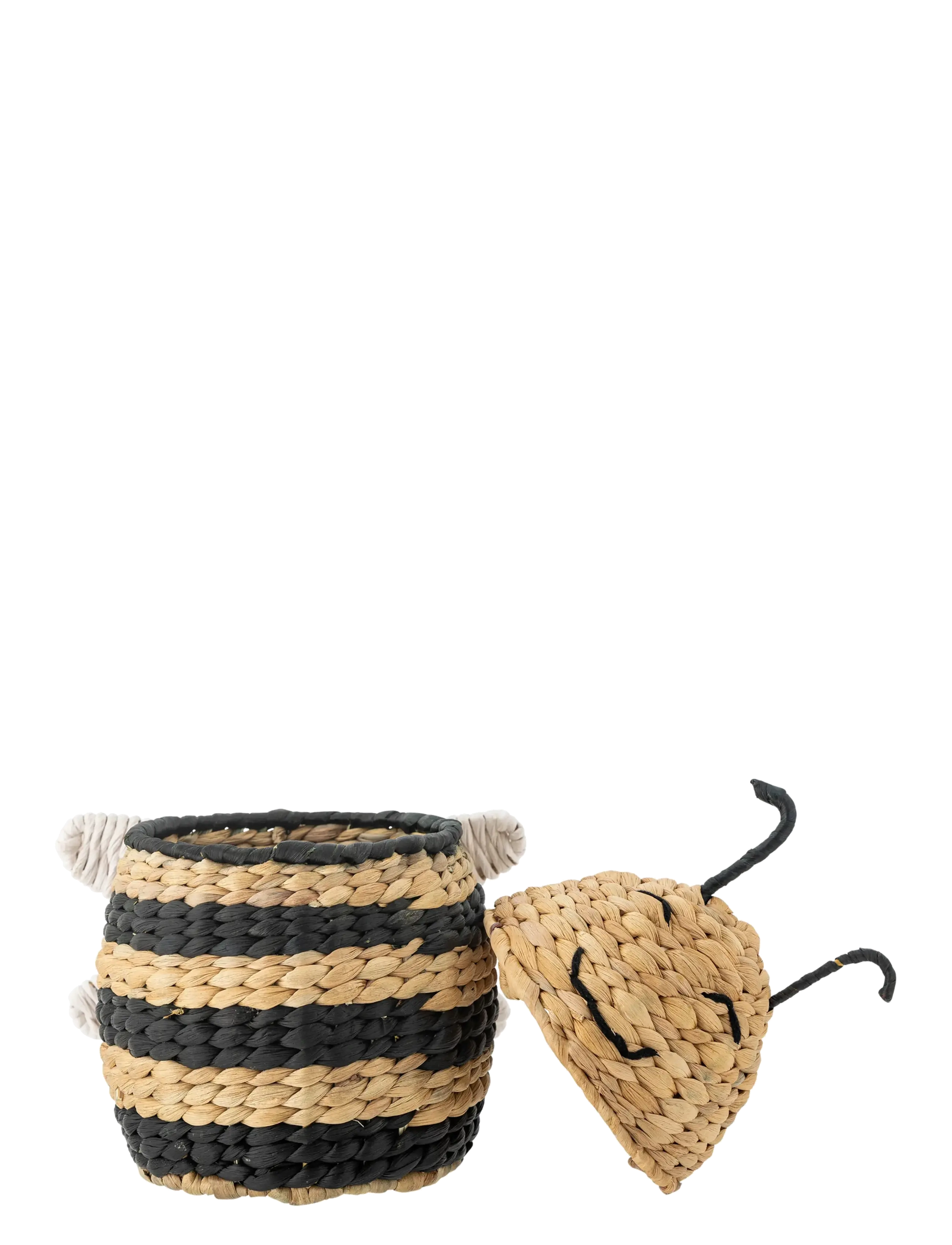 Bloomingville - Finn Basket w/Lid - black - 2