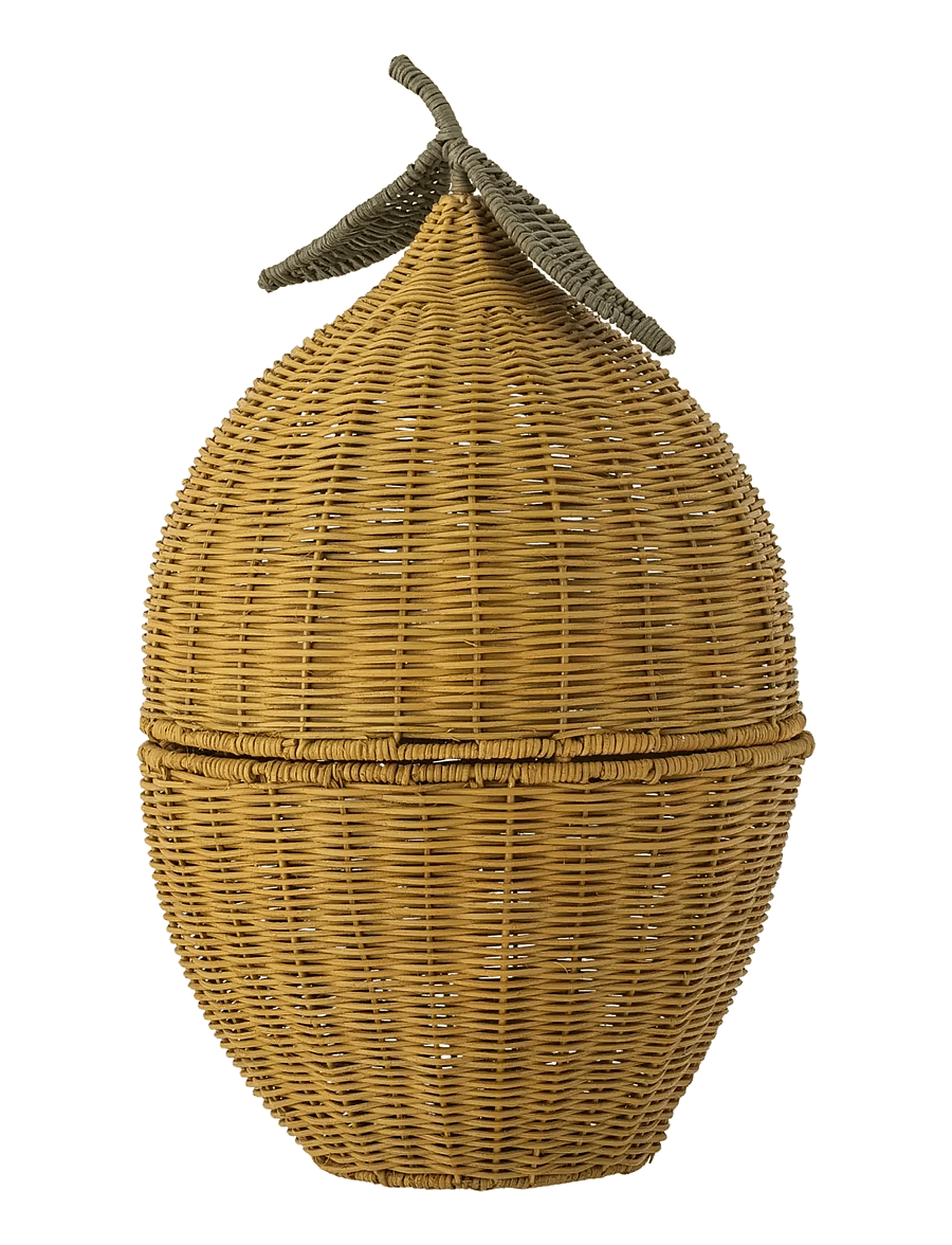 Bloomingville - Sage Basket w/Lid - yellow - 0