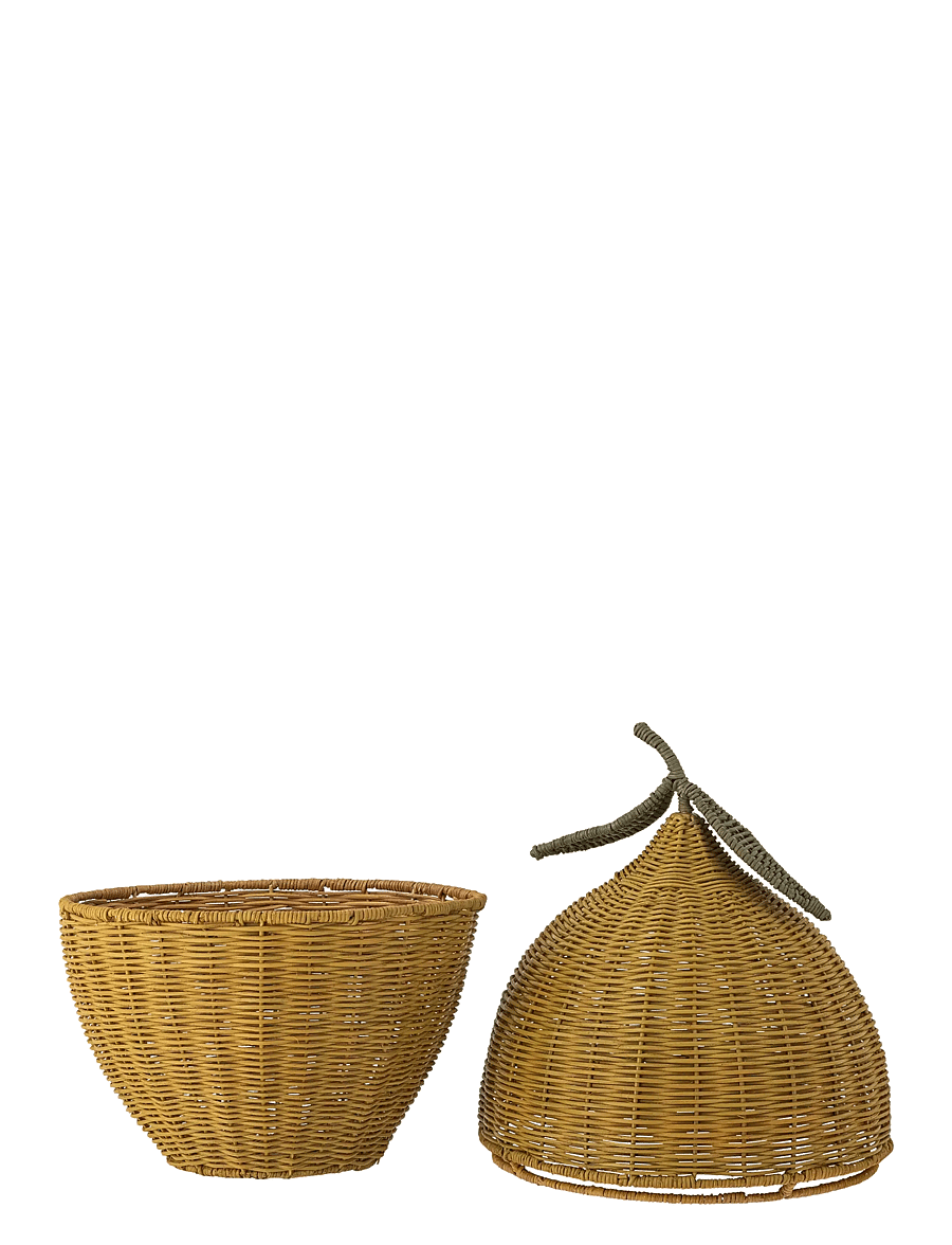 Bloomingville - Sage Basket w/Lid - yellow - 1
