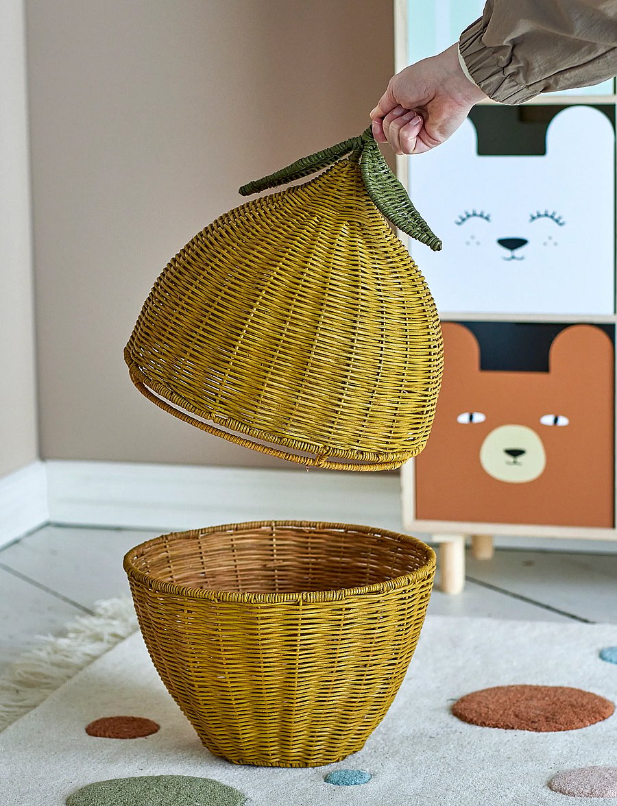 Bloomingville - Sage Basket w/Lid - yellow - 2