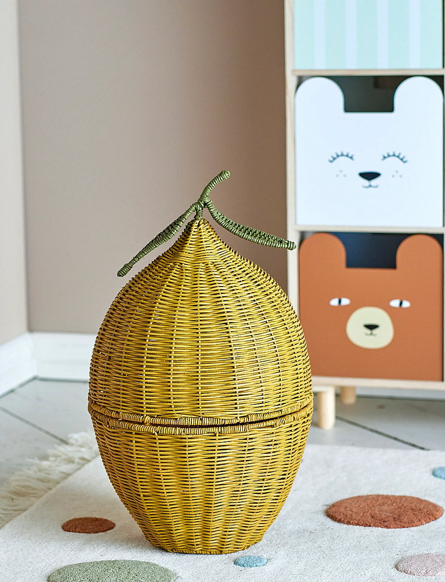 Bloomingville - Sage Basket w/Lid - yellow - 3