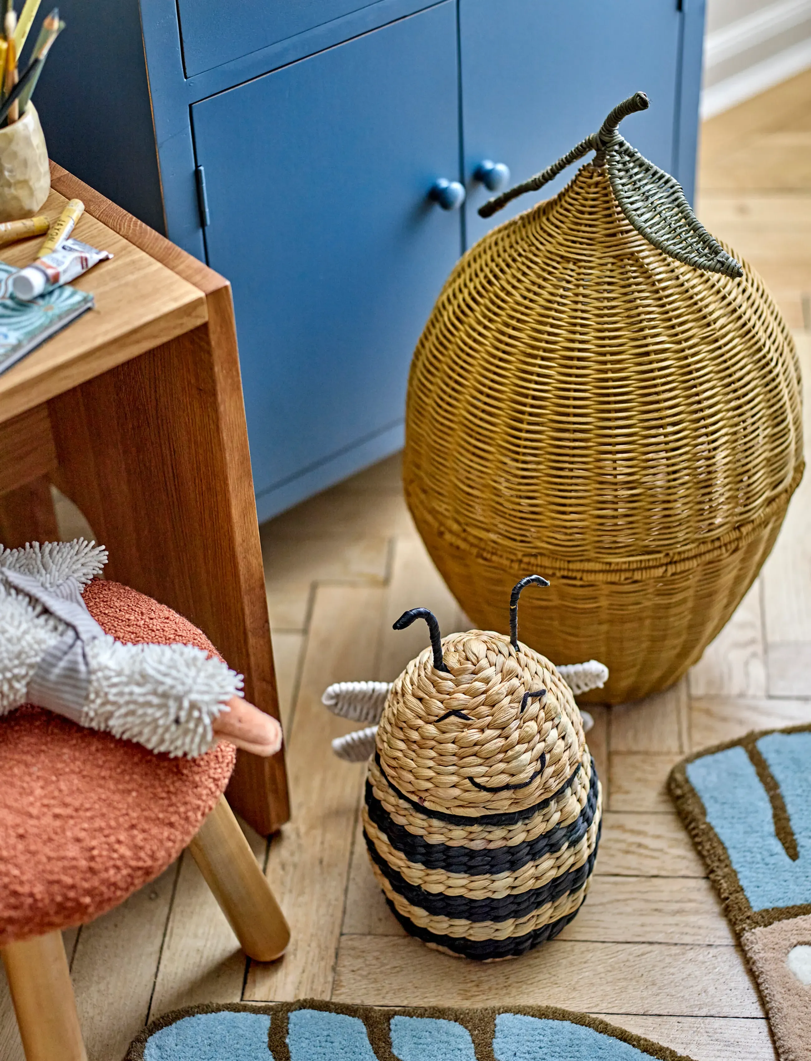 Bloomingville - Sage Basket w/Lid - yellow - 5