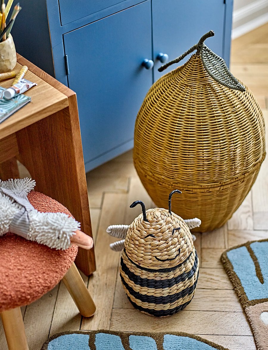 Bloomingville - Sage Basket w/Lid - yellow - 5