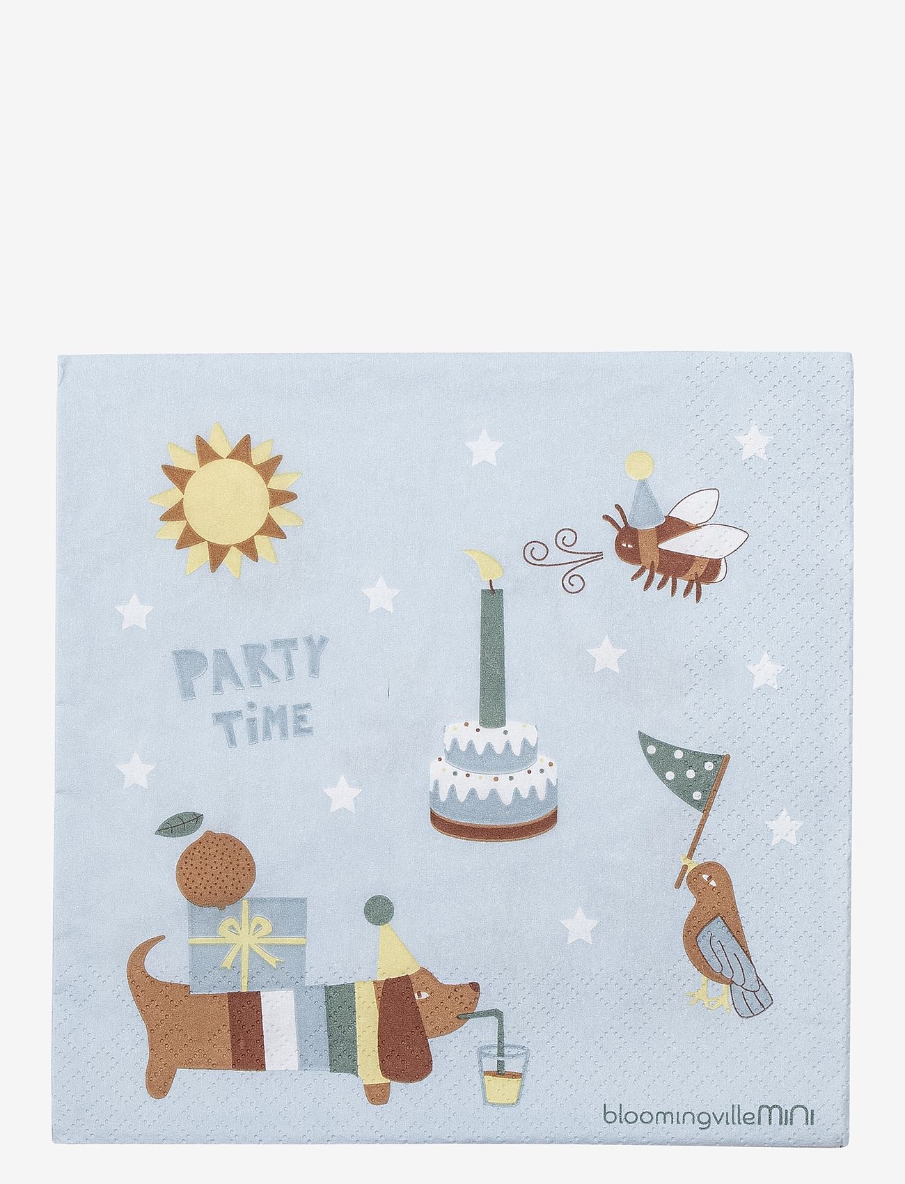 Bloomingville - Charlie Napkin - pappersservetter - blue - 1