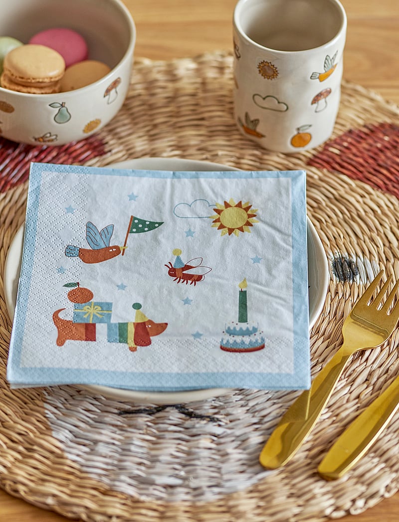 Bloomingville - Charlie Napkin - salvrätikud ja aksessuaarid - blue - 0