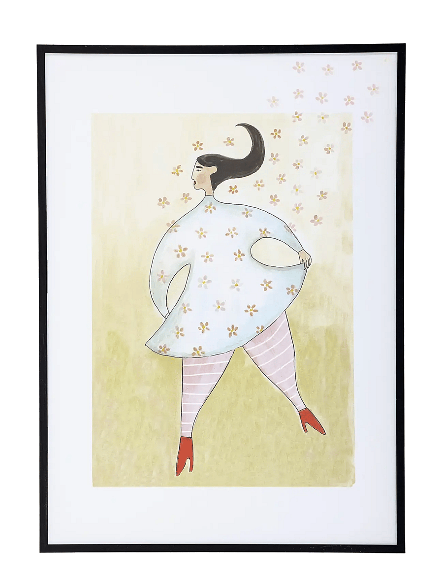 Bloomingville - Ajo Illustration w/ Frame - illustrationen - black - 1
